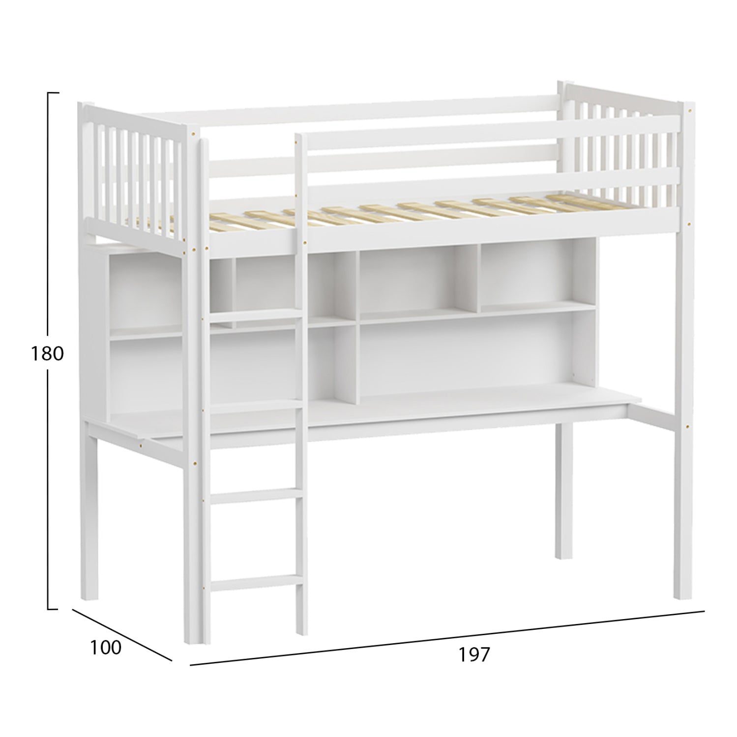 Легло MONTESSORI -бял цвят 90x190cm