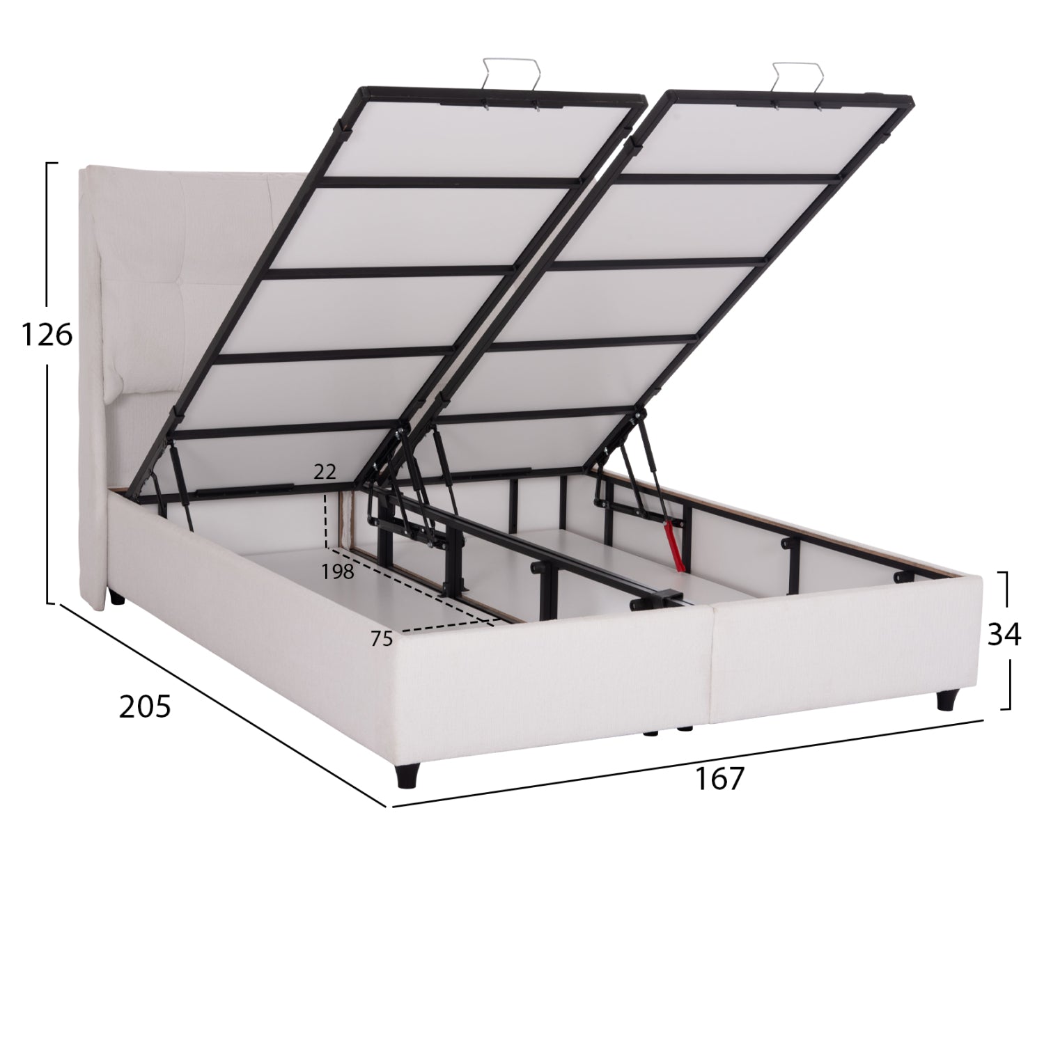 Спалня   DREAMLET бял цвят 160x200см