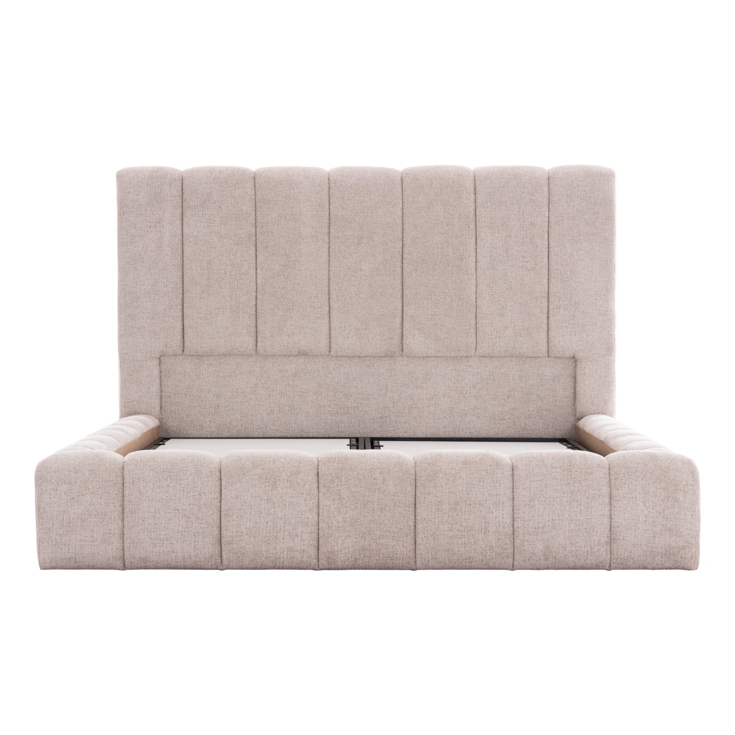 Легло REMO с място за съхранение теди плат бежов-за матрак 160x200см