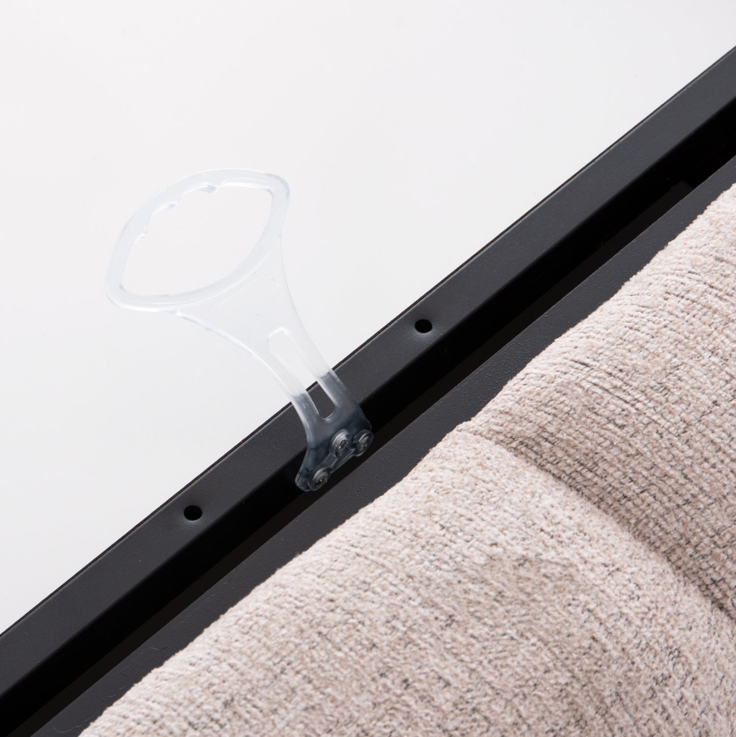 Легло REMO с място за съхранение теди плат бежов-за матрак 160x200см