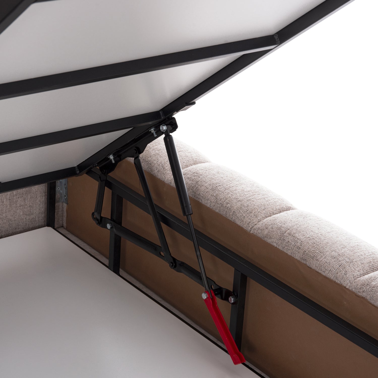 Легло RAMON с място за съхранение теди платове бежово-за матрак 160x200см