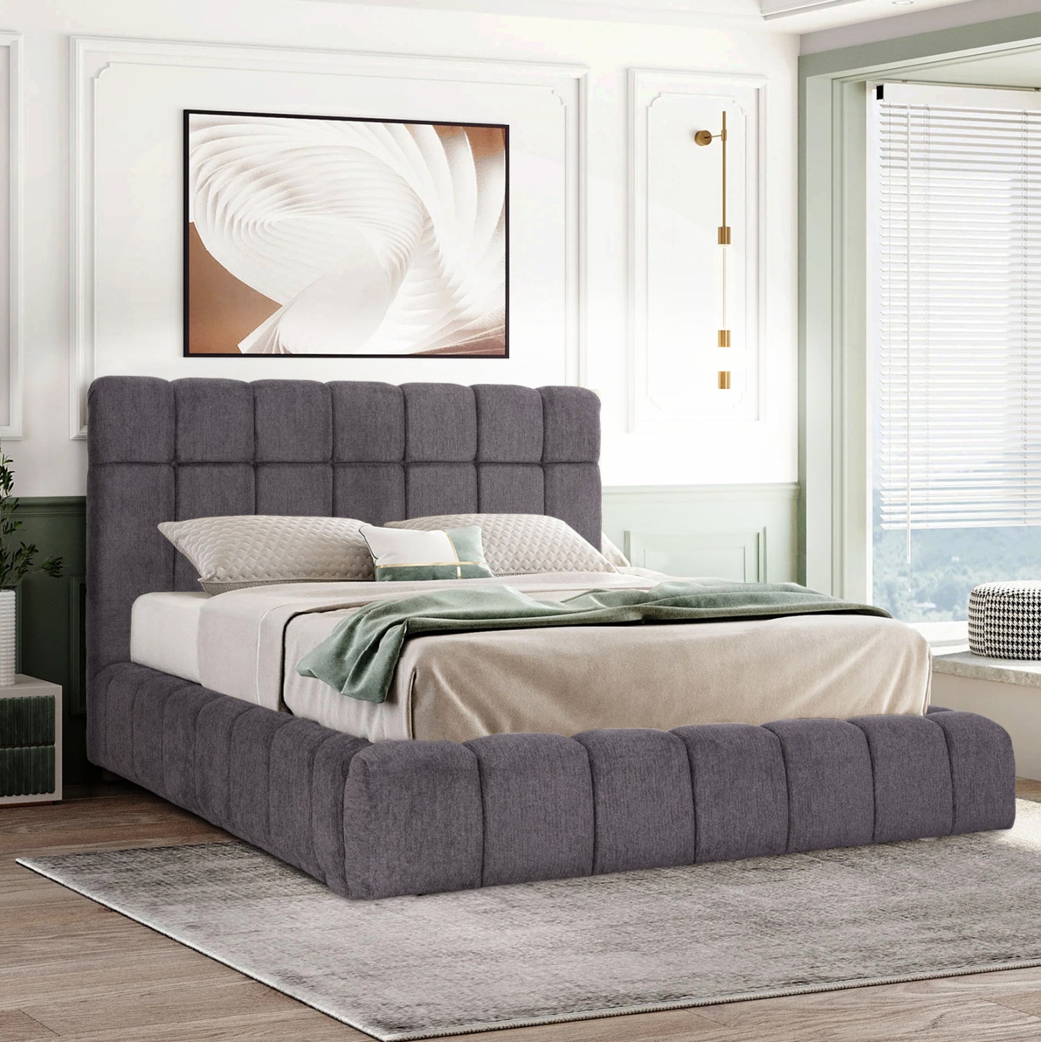 Легло Ramon сив цвят  160x200см