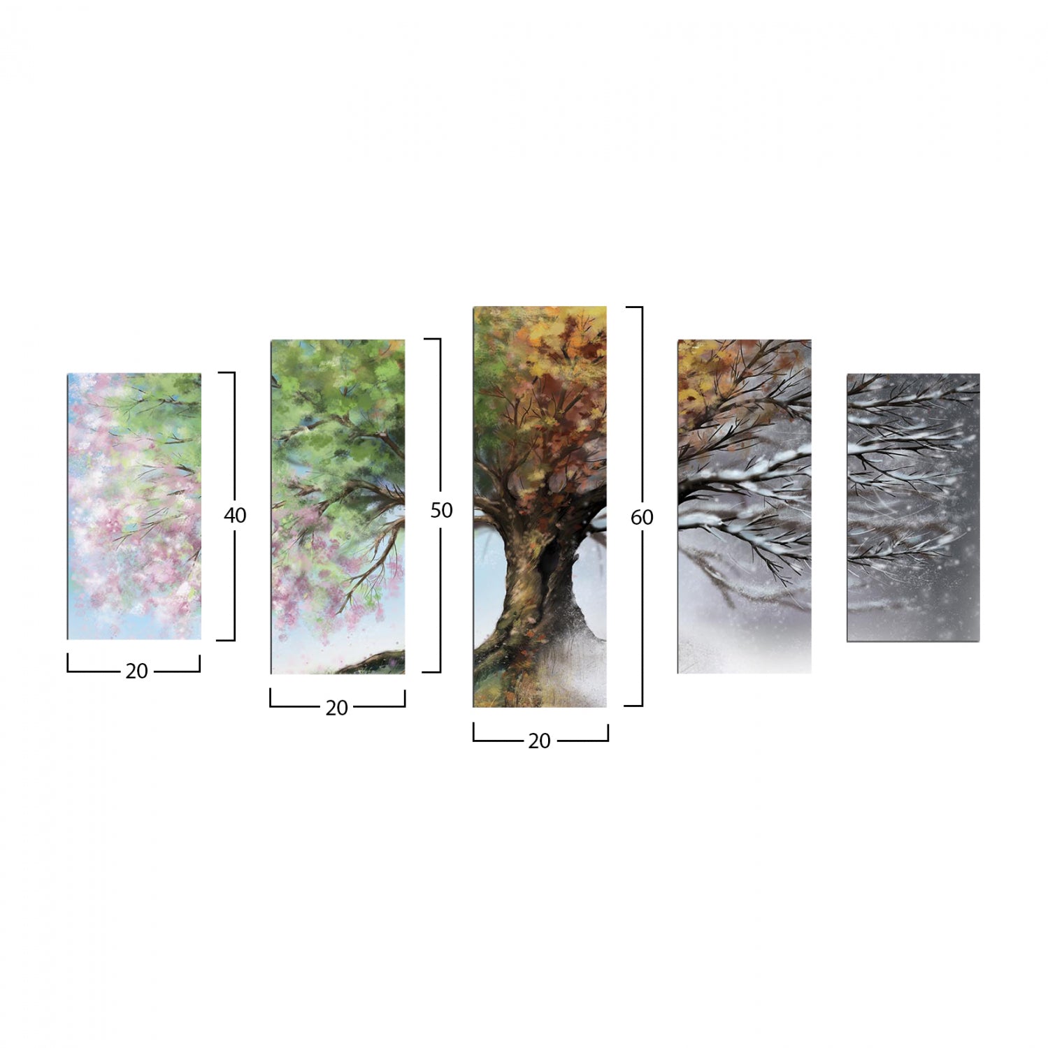 МДФ картина четири сезона  100X60x0,3cm.