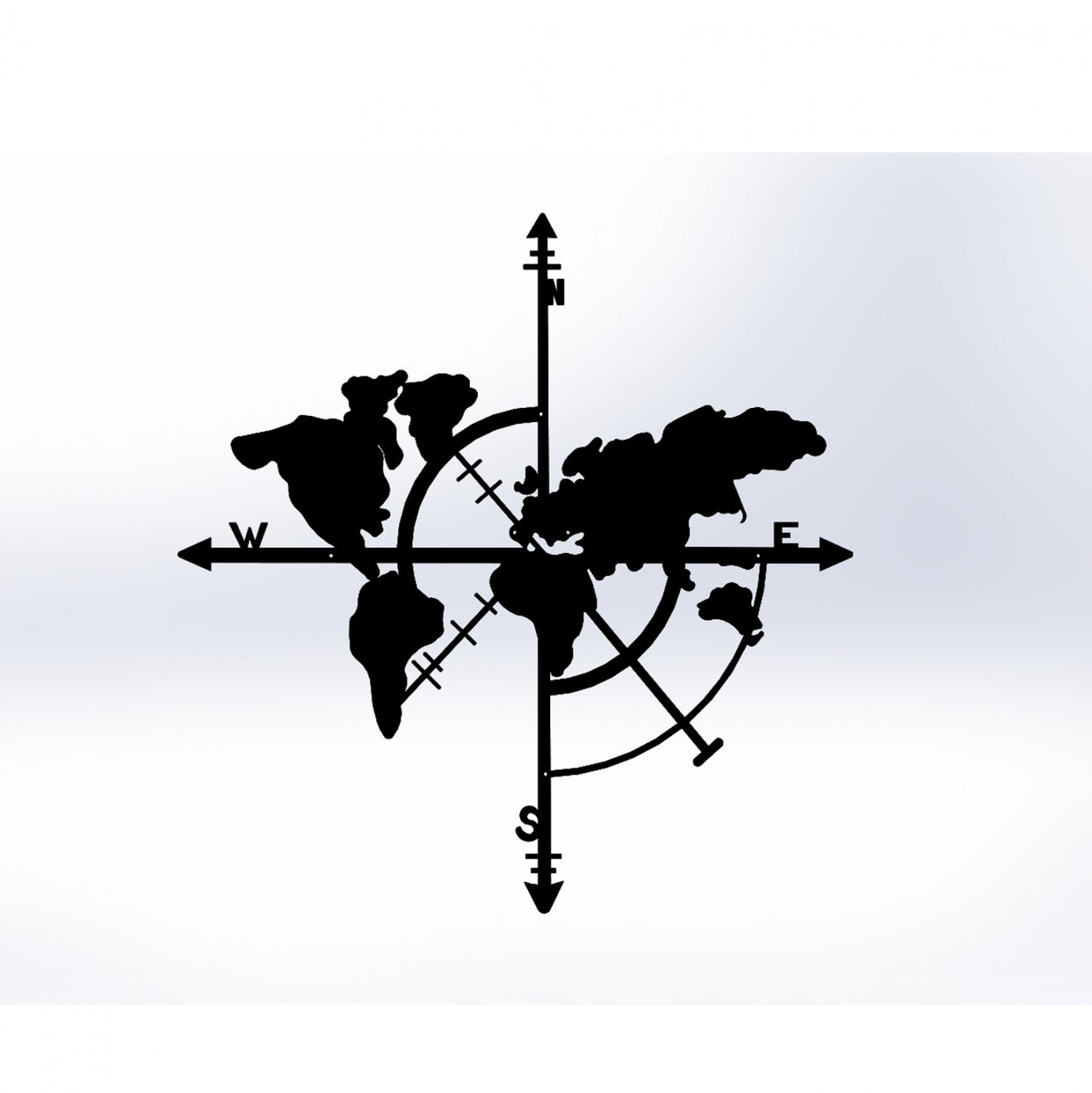 Декорация за стена черен цвят 48Χ50