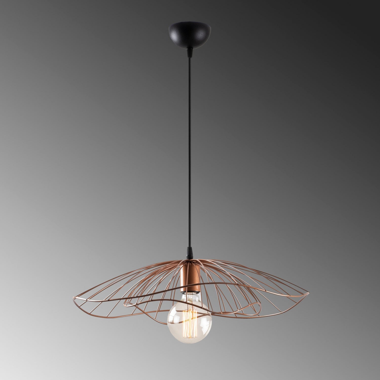 Таванна лампа 7229 меден цвят Φ50x111 см