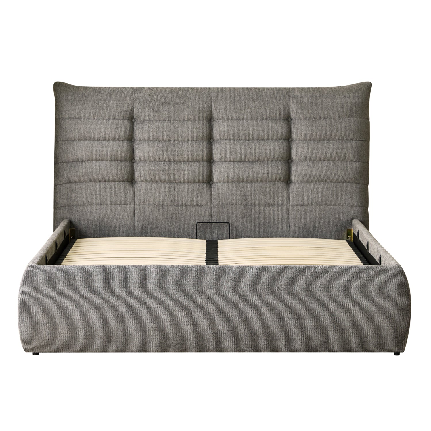 Двойно легло SANDRA сив плат и място за съхранение за матрак 160x200см