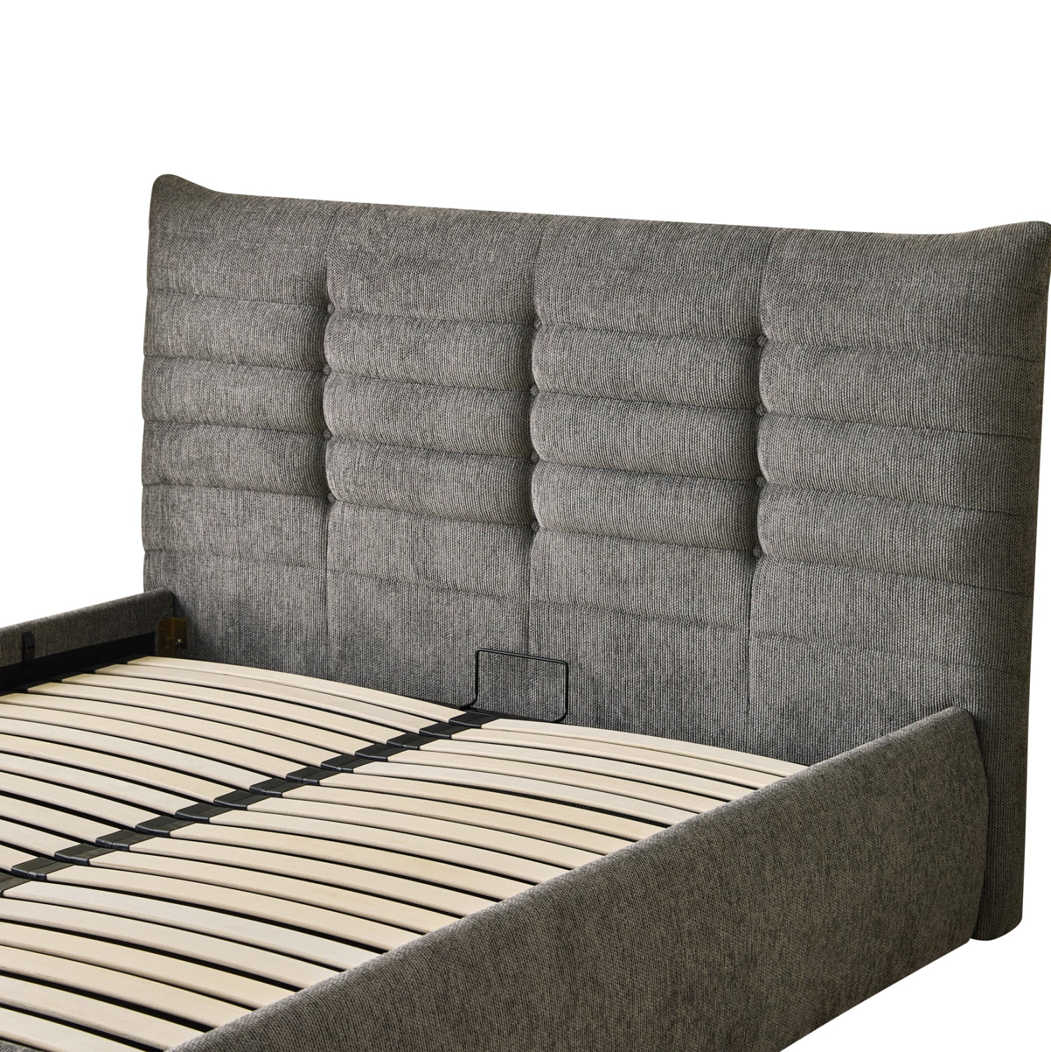 Двойно легло SANDRA сив плат и място за съхранение за матрак 160x200см