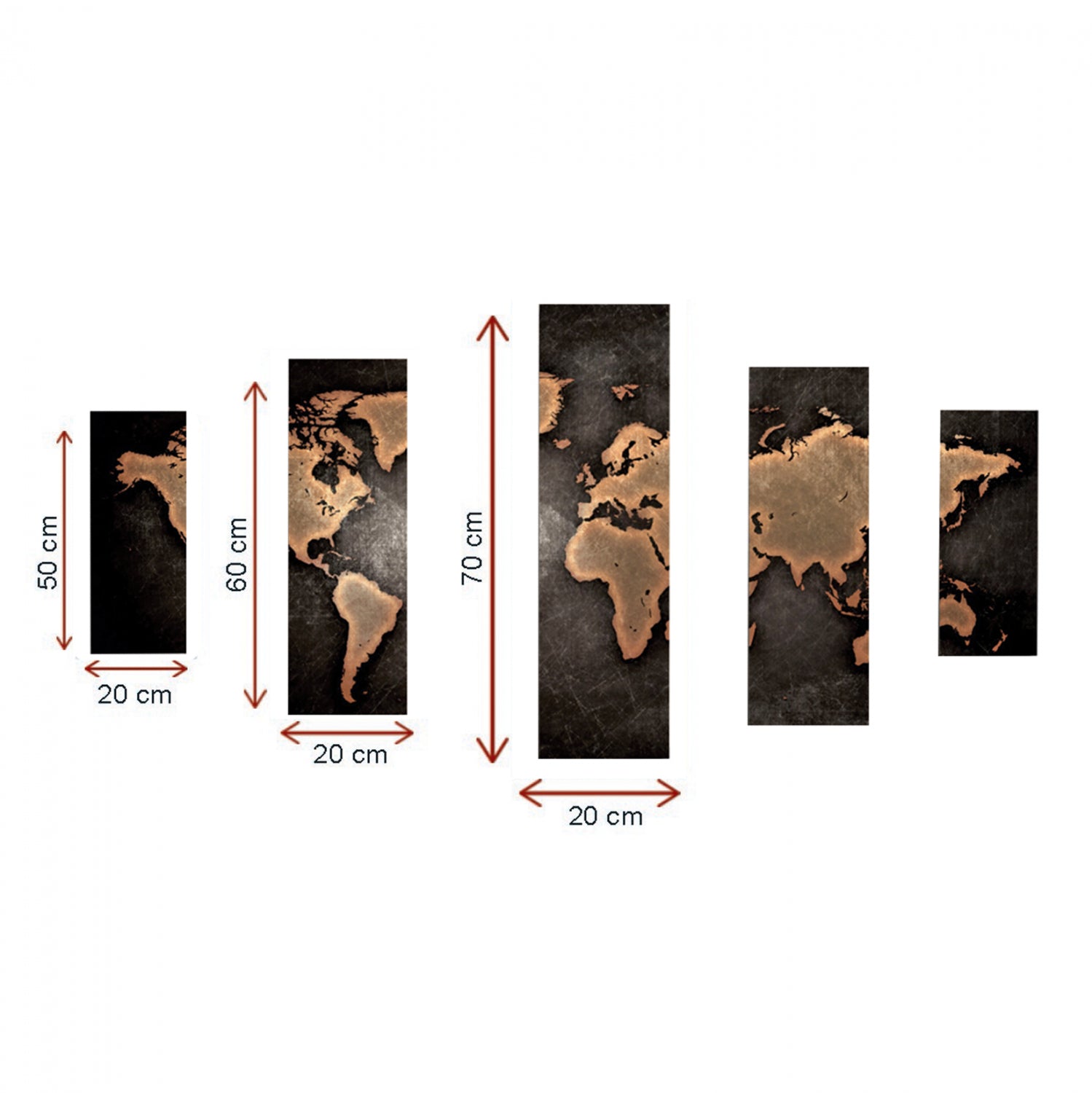 Петолъгълна картина върху платно 105x3x70 см