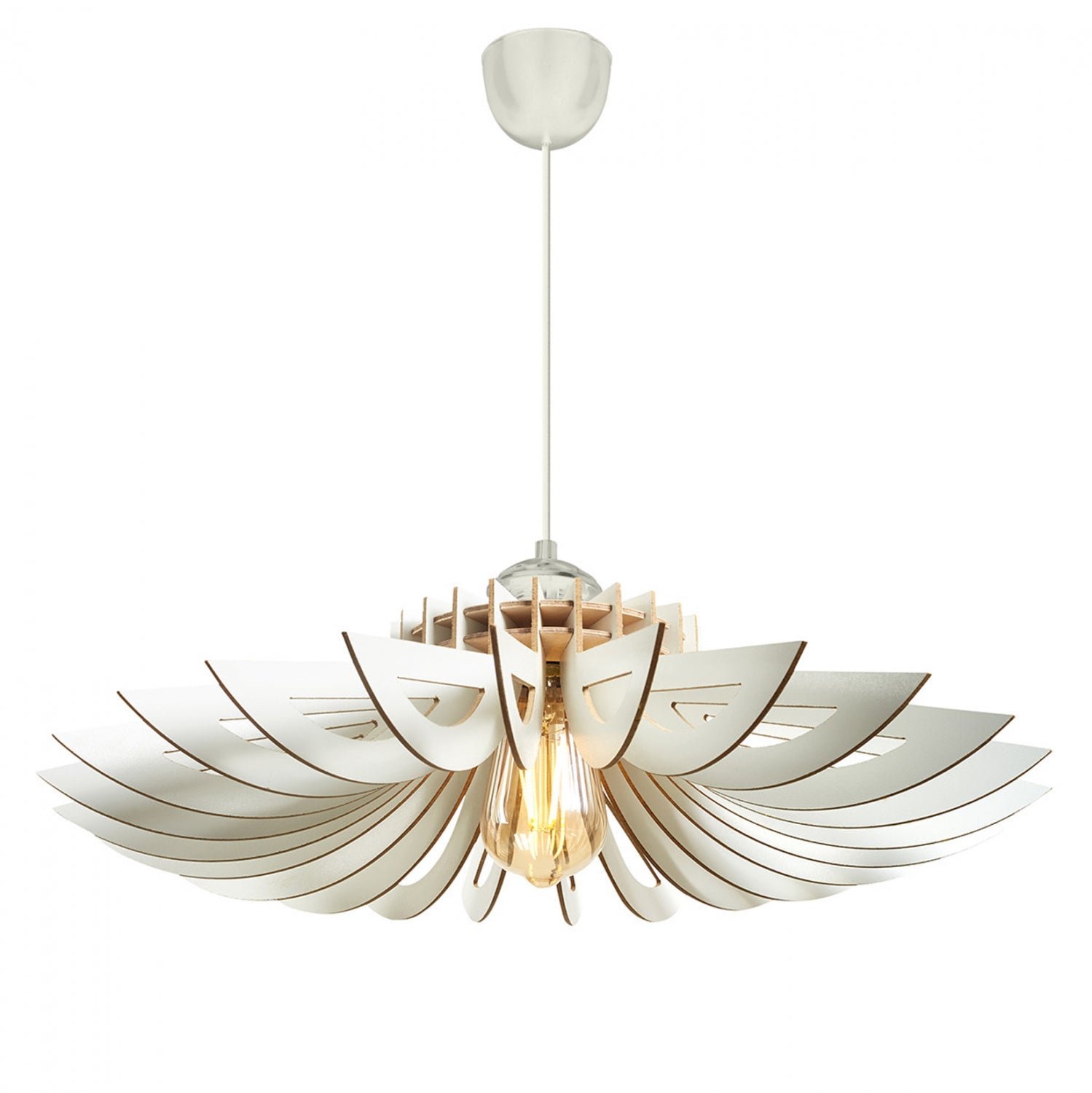 Лампа таванна Лесли бял цвят φ52x45см