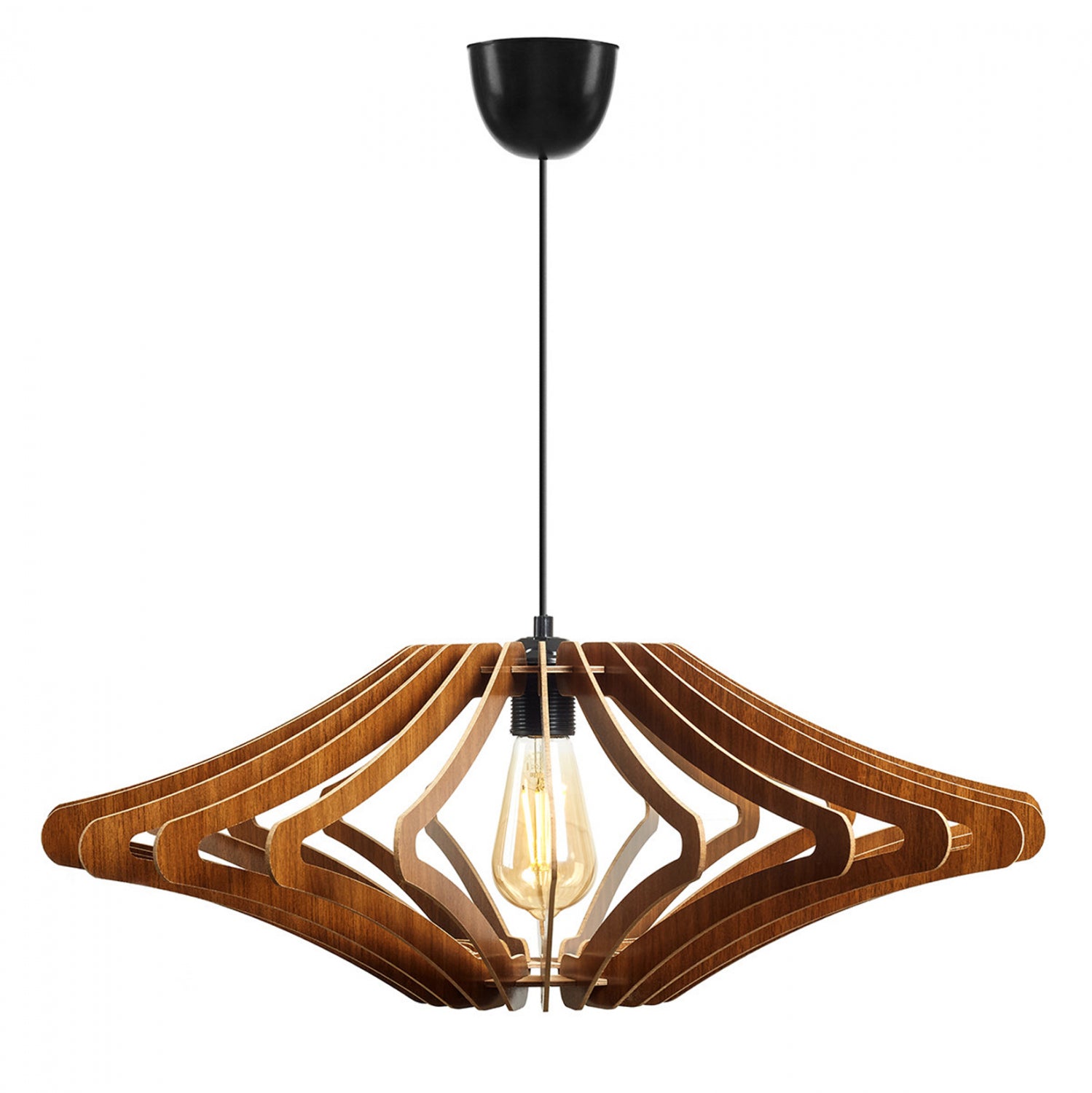 Лампа  цвят орех Φ47x55