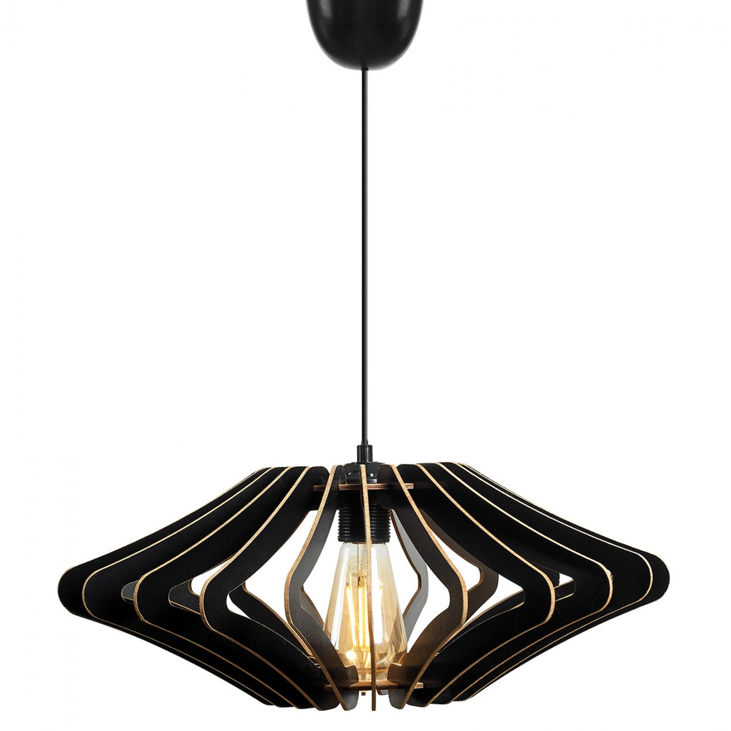 Таванна лампа Ерин черен цвят Φ47x55см