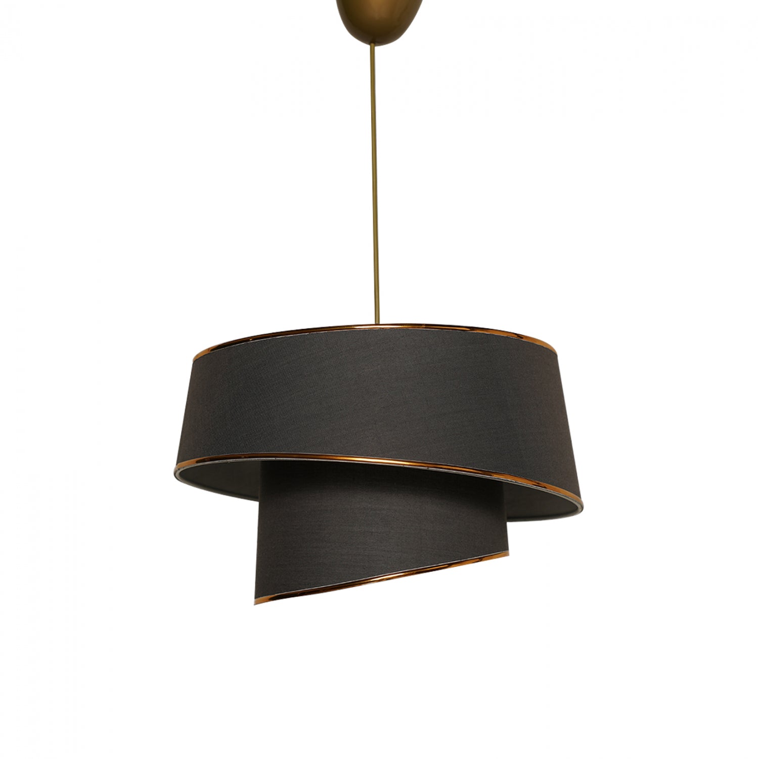 Таванна лампа 7356 сив-златист цвят Φ32x70см