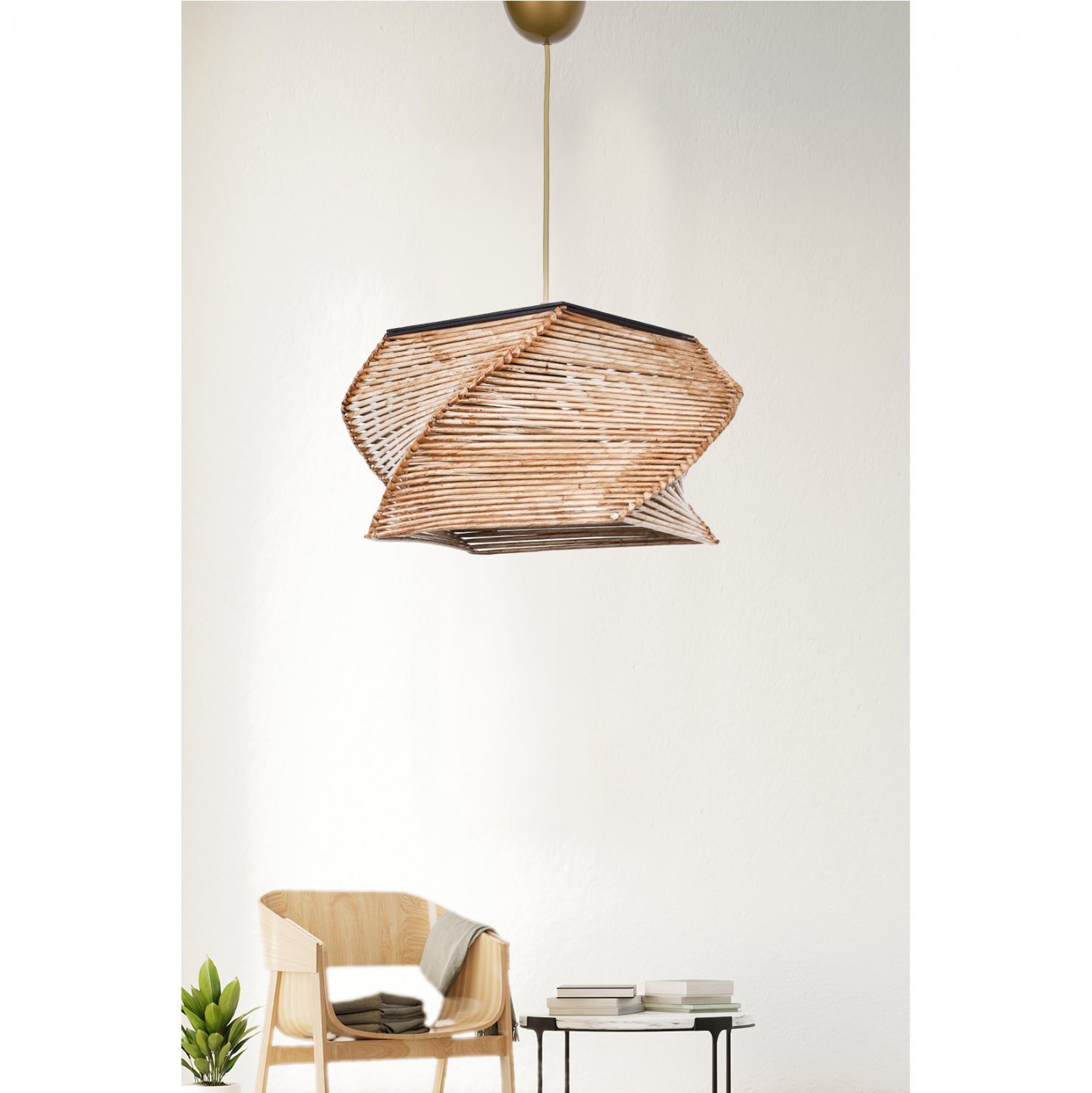 Таванна лампа 7357 естествен цвят 36x36x65см