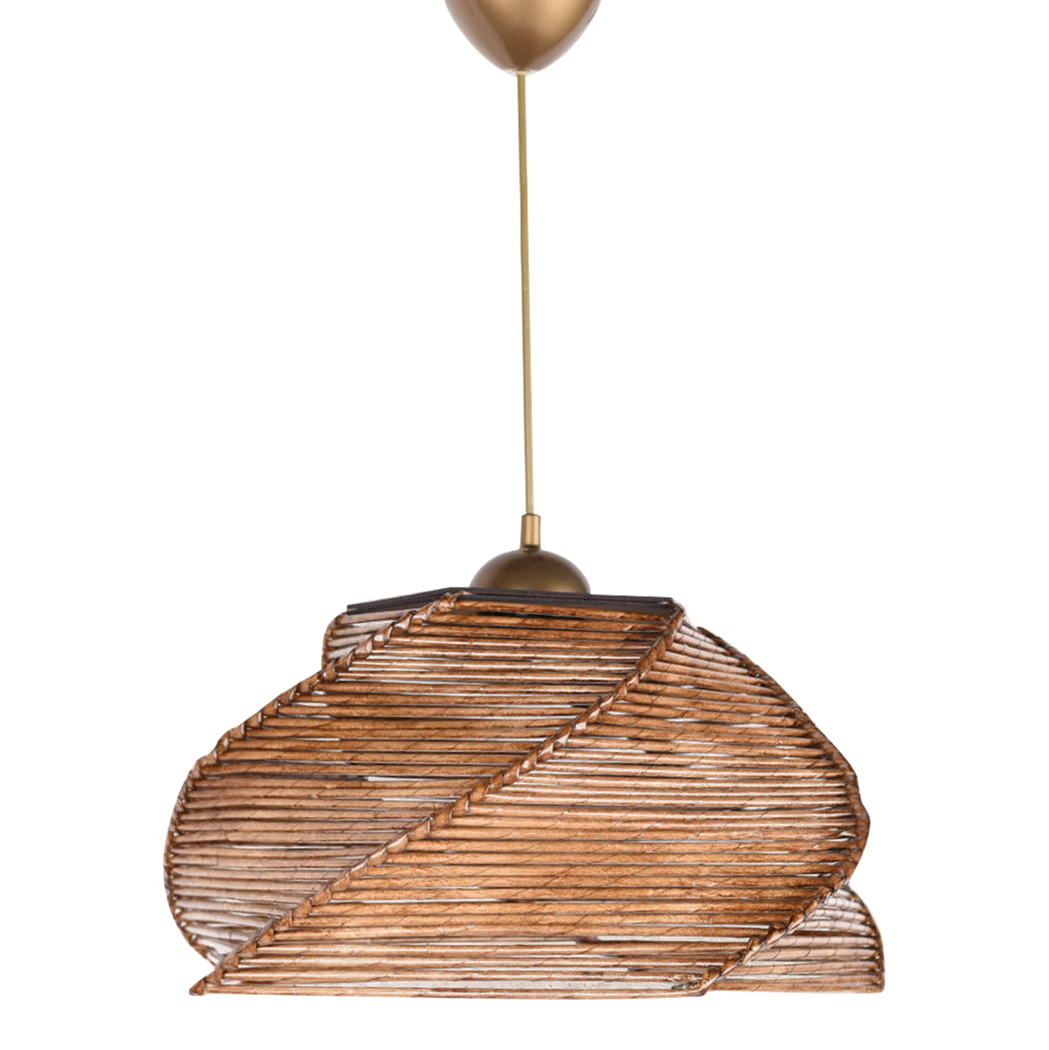 ВЪТРЕШЕН ПЛАФОН ВИСЯЩ ОТ ДЪРВО И БАМБУК ОРЕХ 36x36x65H см.