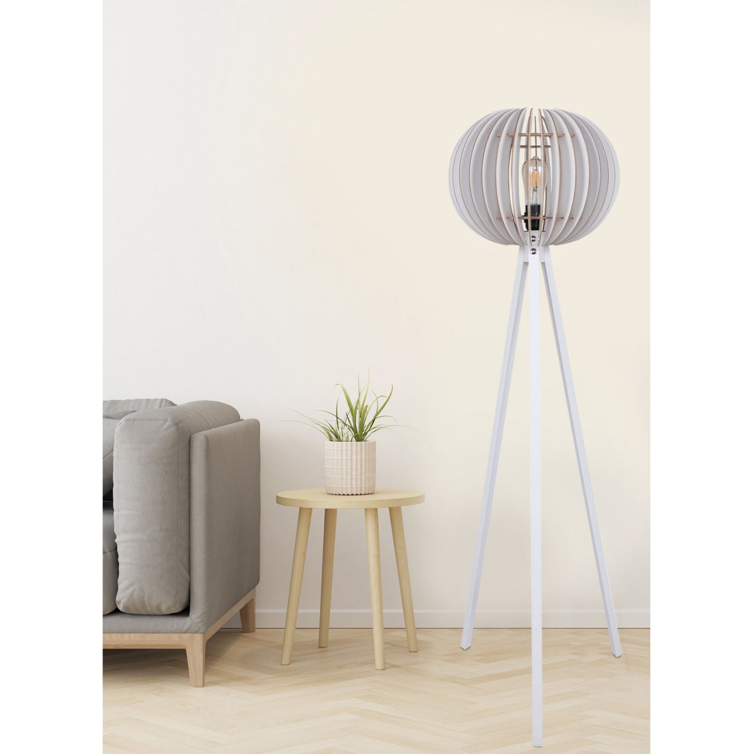 Подова лампа 7375 бял цвят Φ36x145см