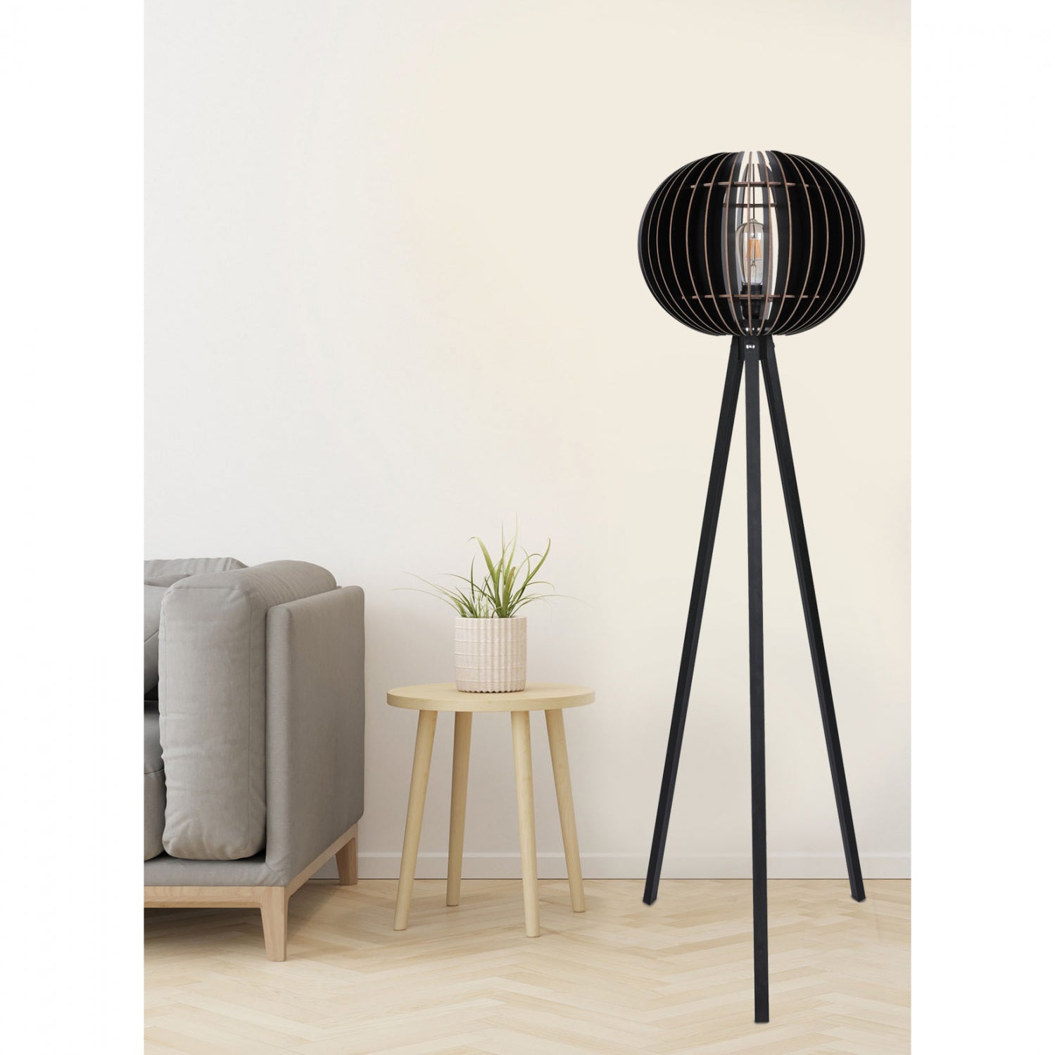 Подова лампа 7375  черен цвят Φ36x145см