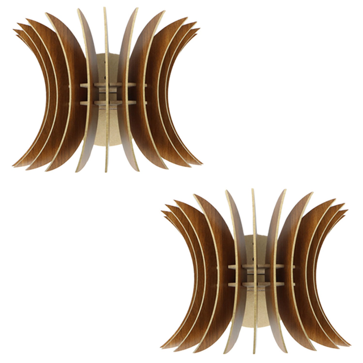 Комплект стенни лампи 7380 кафяв цвят  28x20x20см