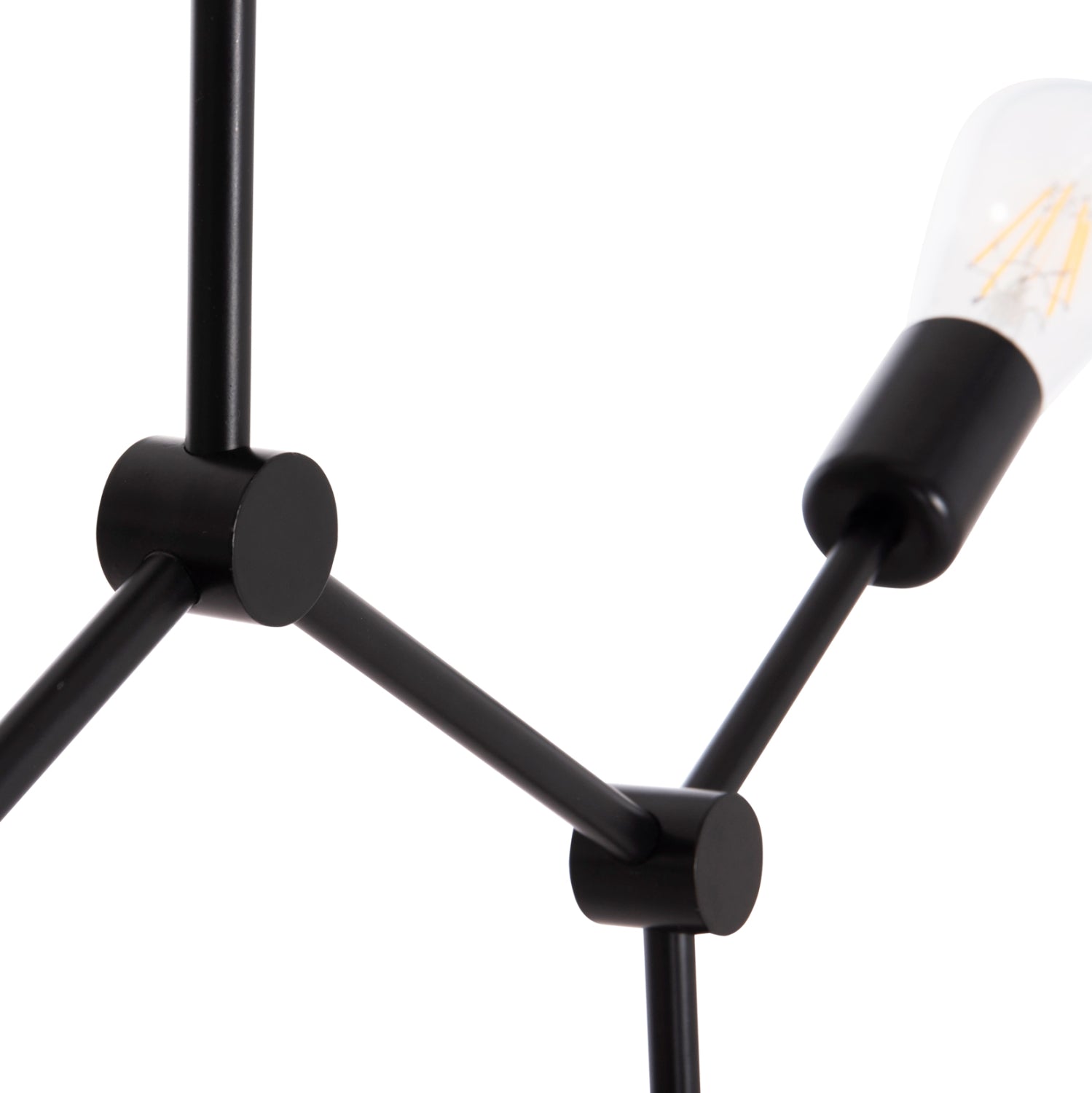 Таванна лампа  LIGHTY черен метал 52x5x48см