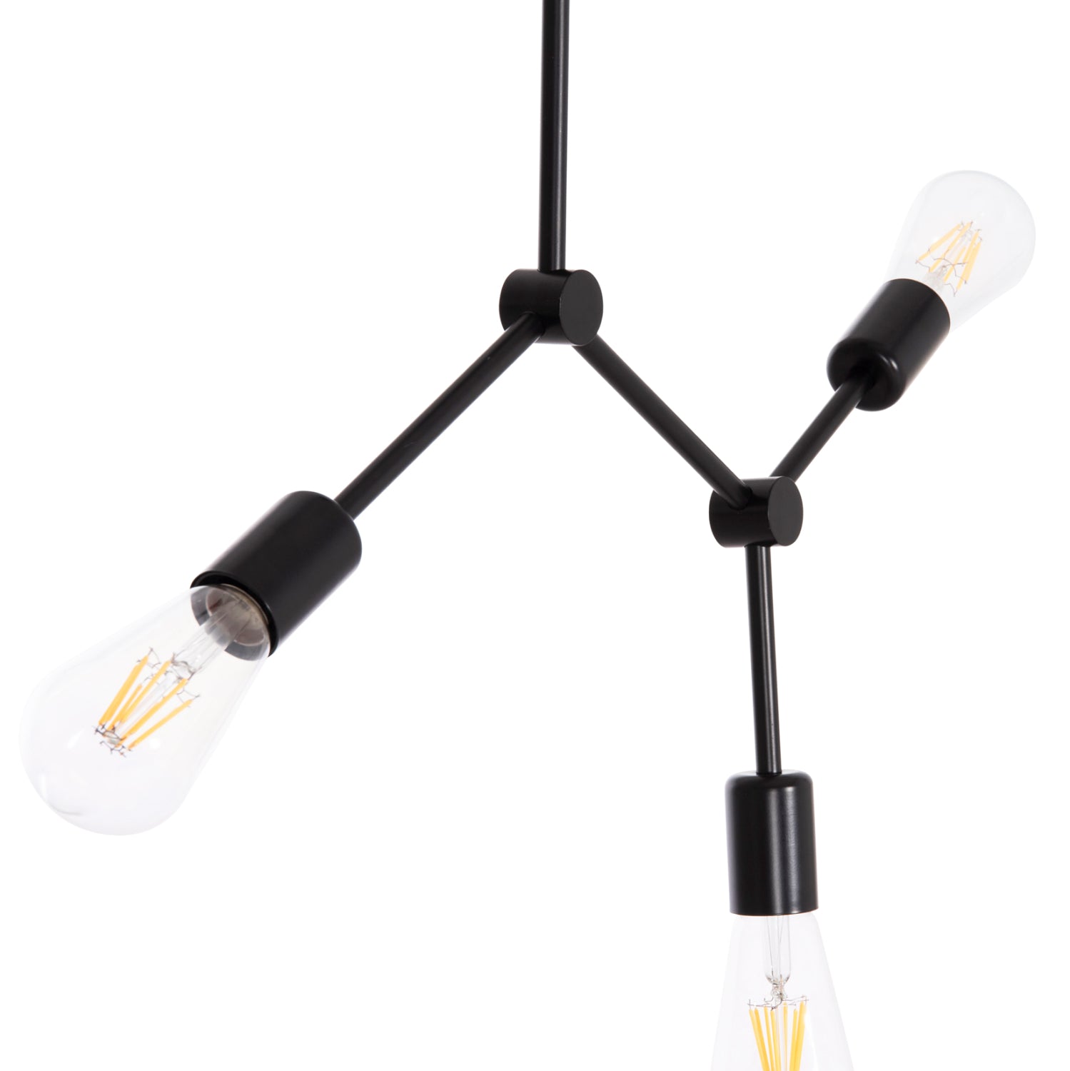 Таванна лампа  LIGHTY черен метал 52x5x48см