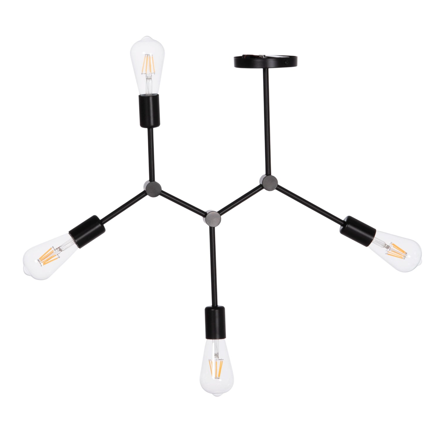 Таванна лампа  LIGHTY черен цвят  57x5x52см