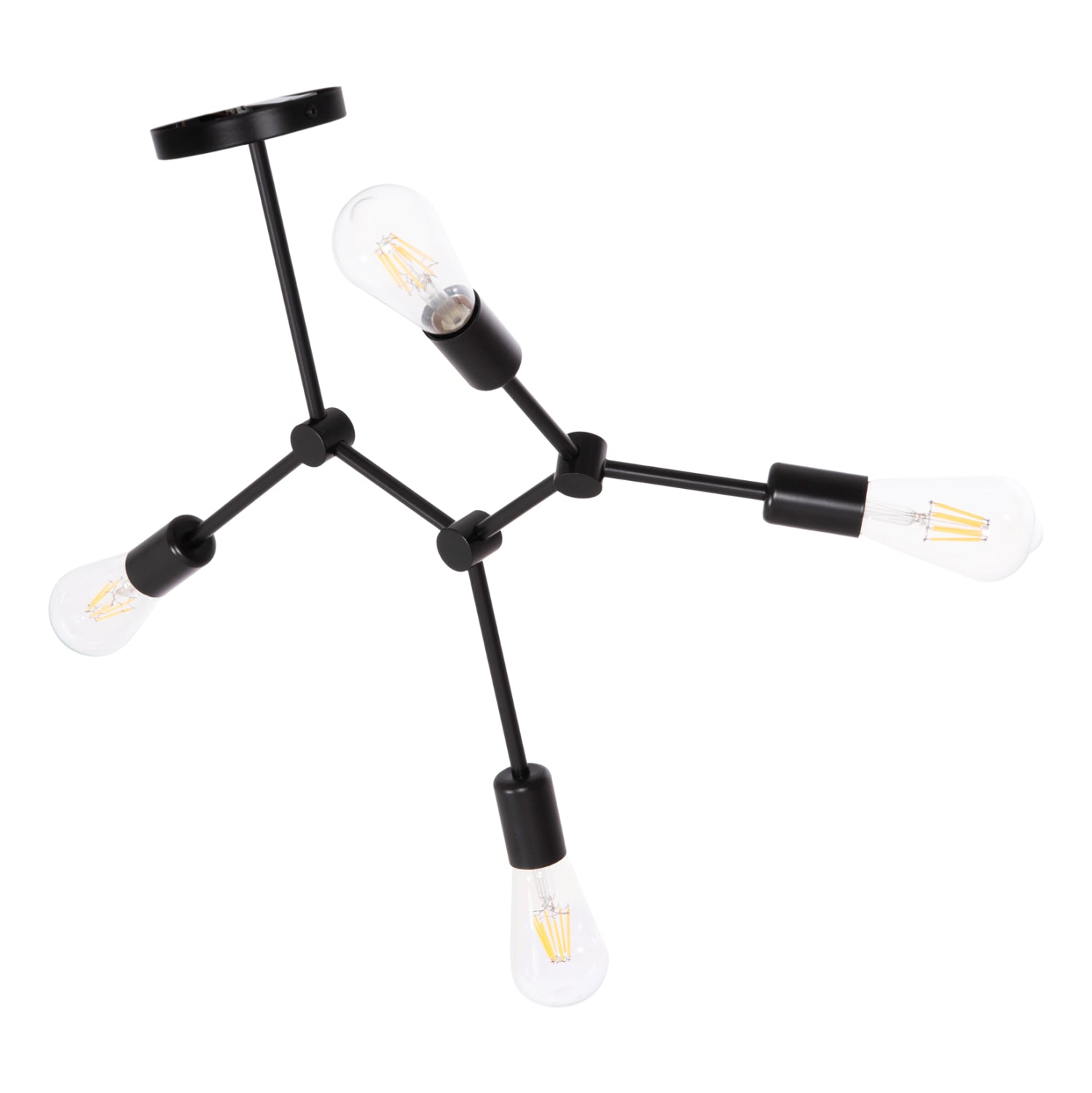 Таванна лампа  LIGHTY черен цвят  57x5x52см