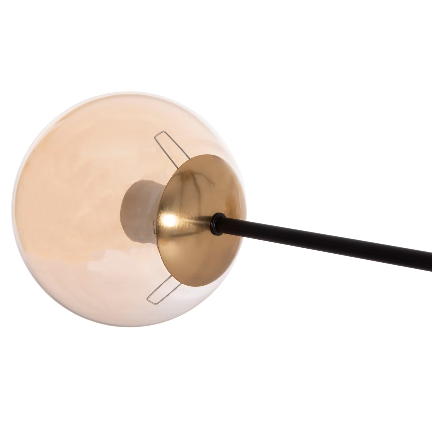 Таванна лампа Dremp черен-златист цвят  68x68x36см