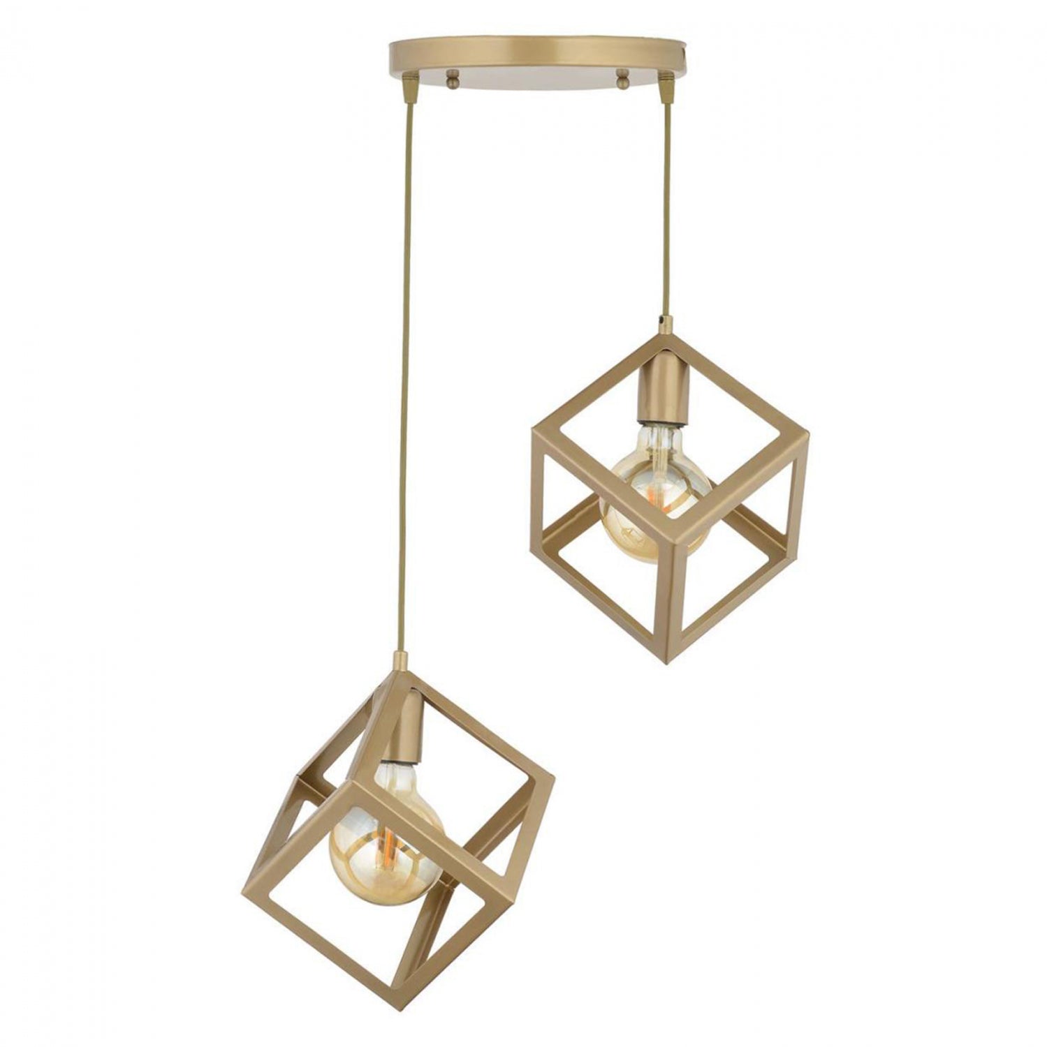 Таванна лампа Лилия златист цвят 35x80см