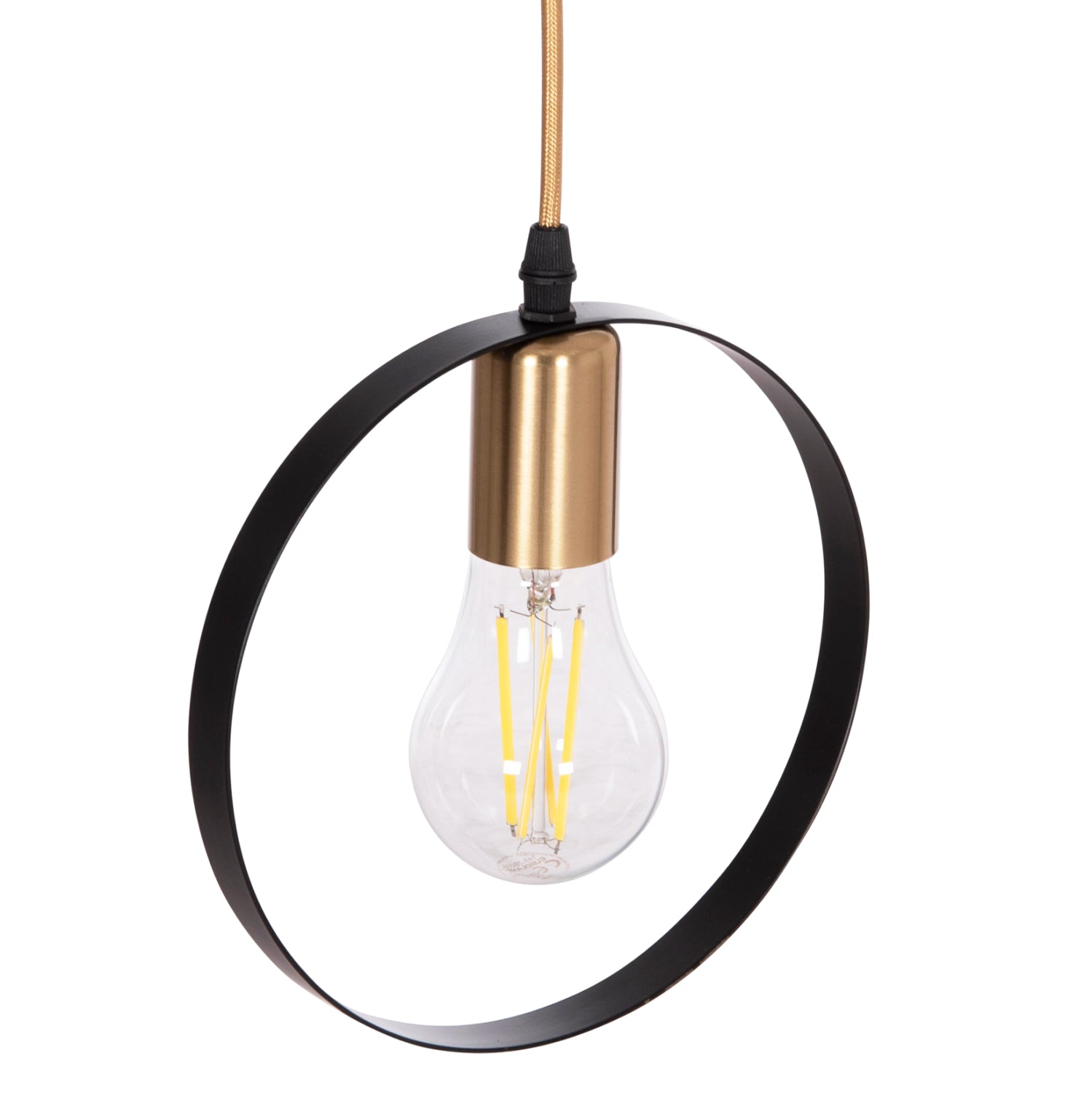 Тавнна лампа  Krent черен-златист цвят  20x4x125см