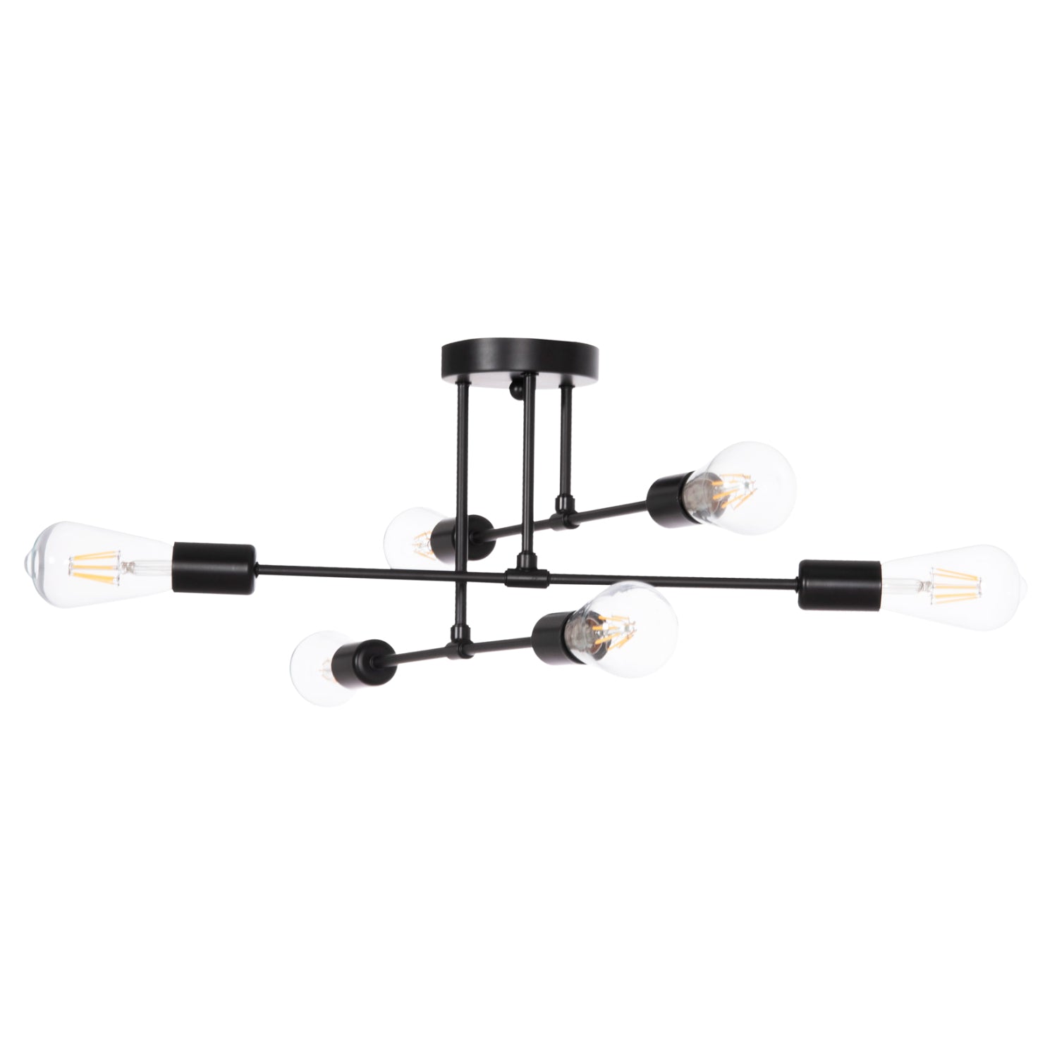 Таванна лампа  LIGHTY черен цвят  51x51x23см