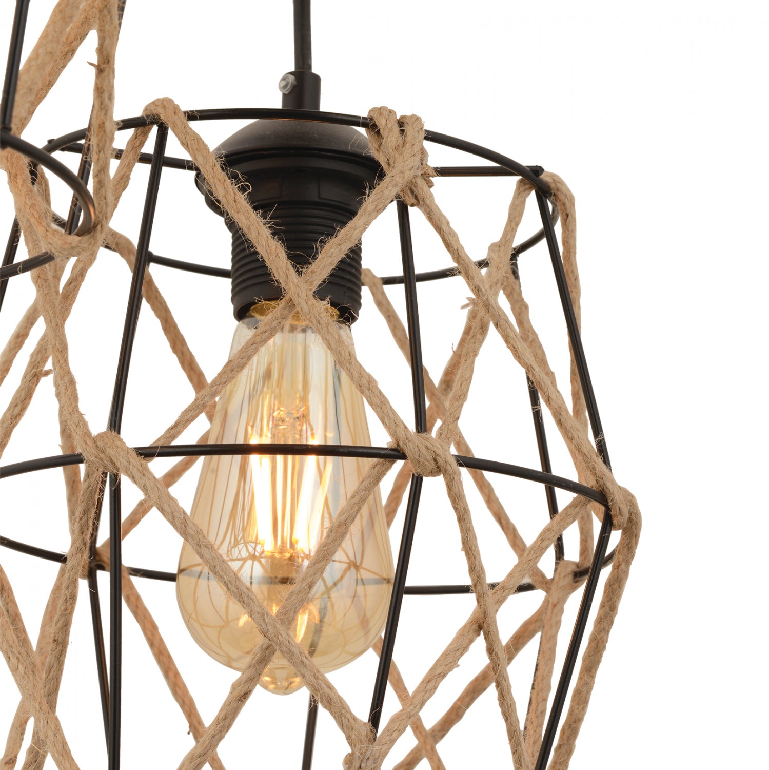 Лампа цвят черен-естествен 40x90см