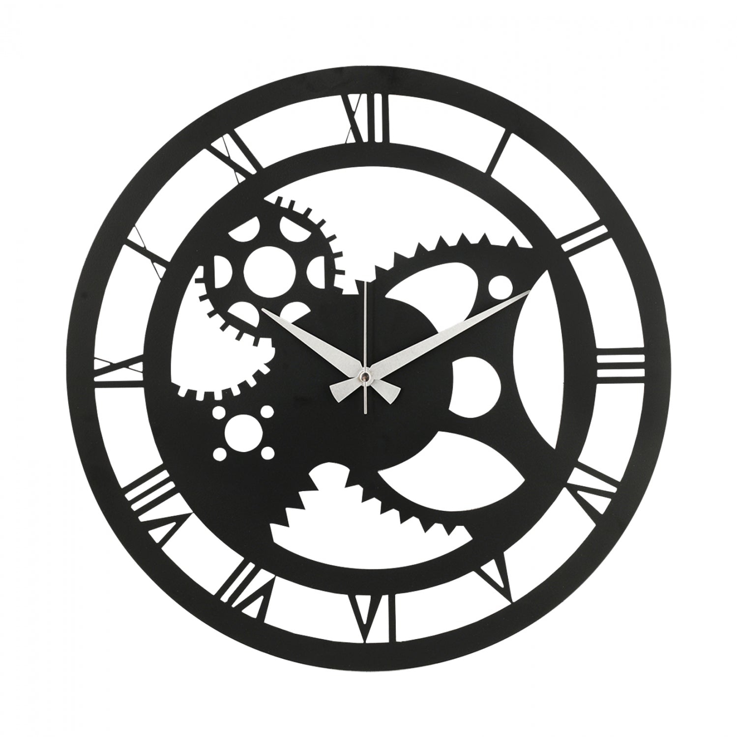 Метален часовник черен цвят ф50см/5