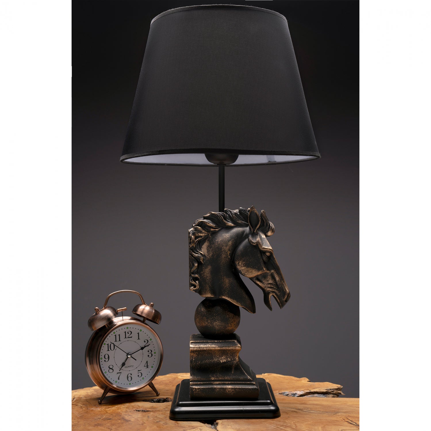 Настолна лампа 7476 черен-бронз  25x60 см