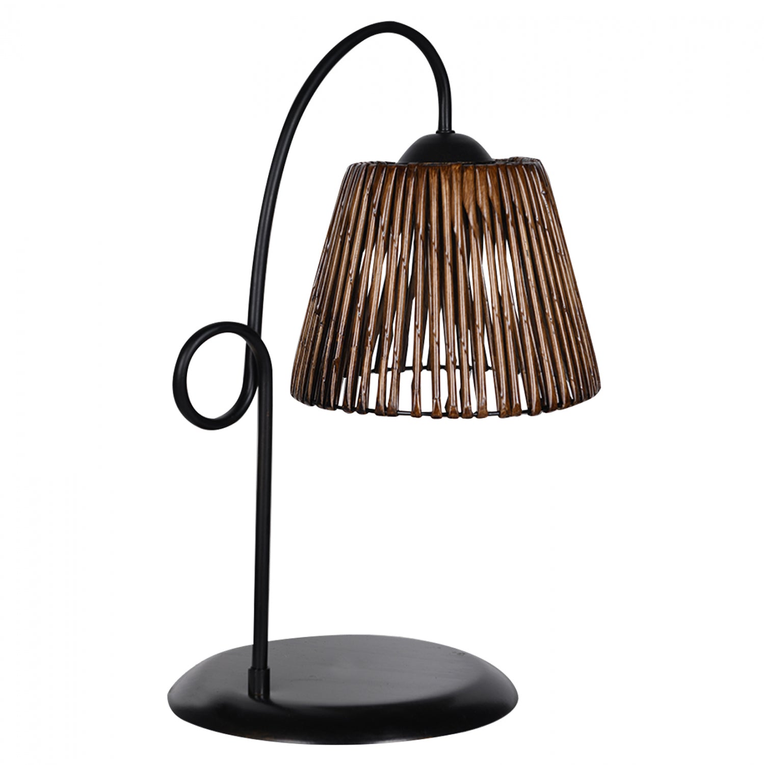 Настолна лампа 7490 орех-черен цвят  12x42 см