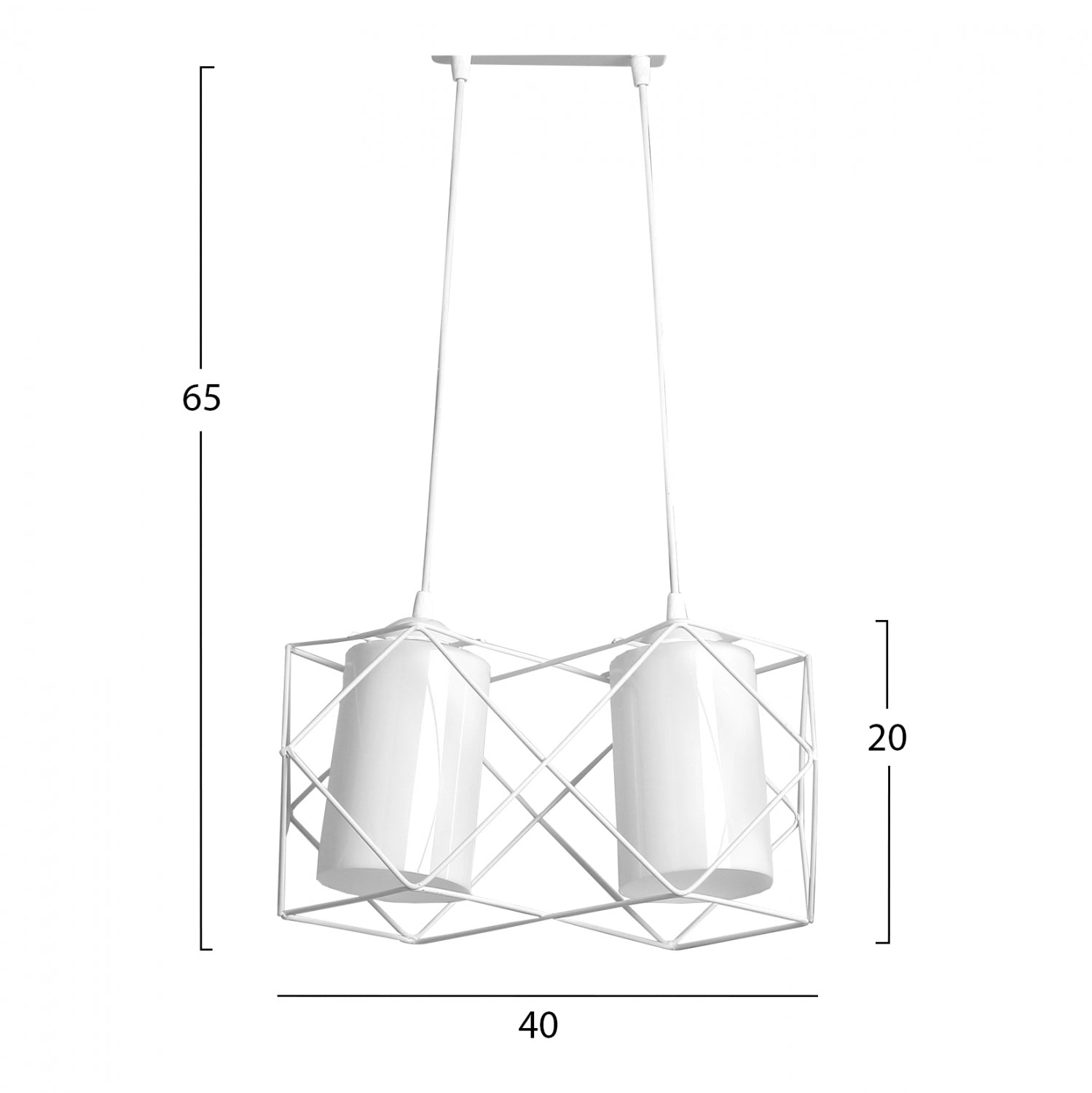 Таванна лампа 7499 бял цвят 40x65 см