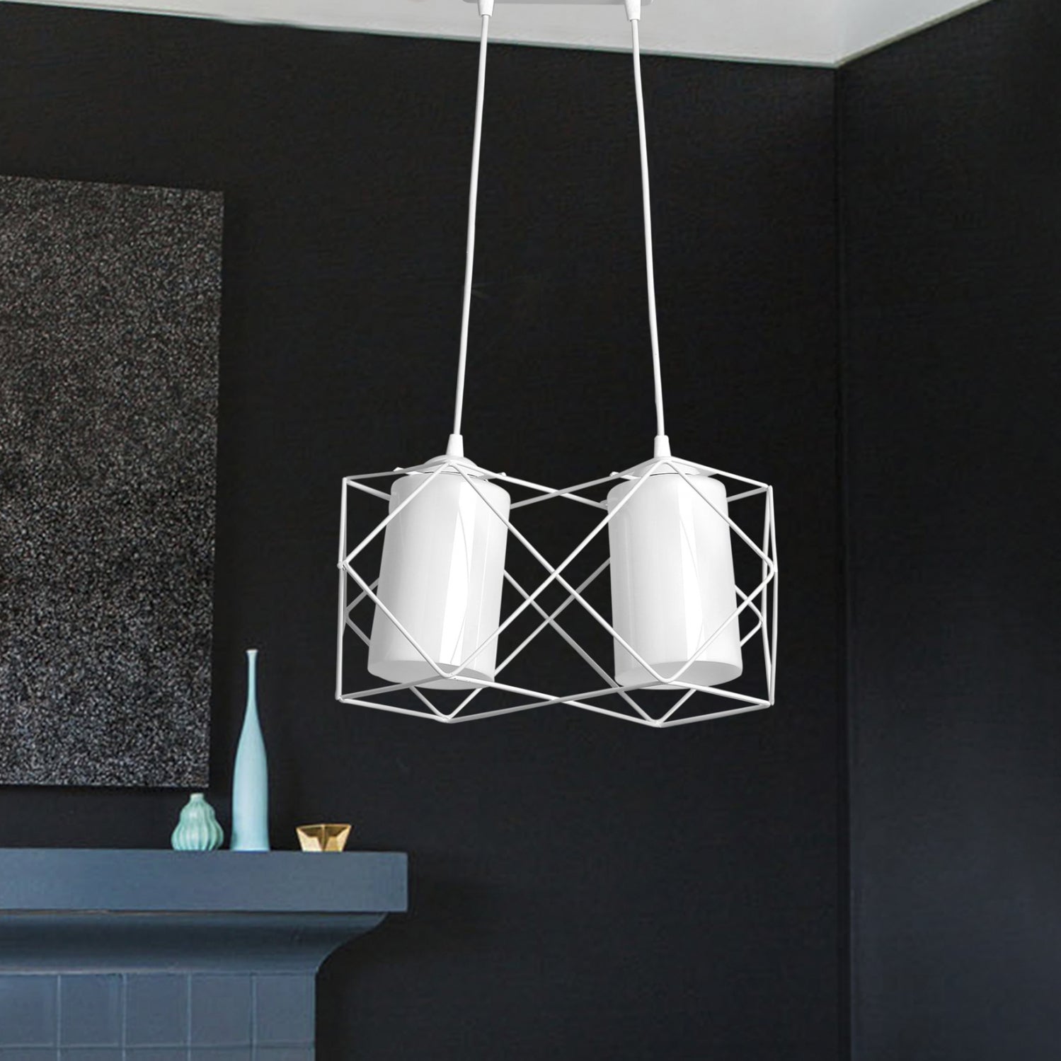 Таванна лампа 7499 бял цвят 40x65 см