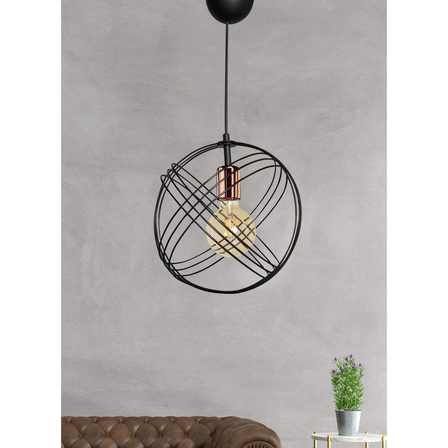 Таванна лампа 7505 черен цвят 30x60 см