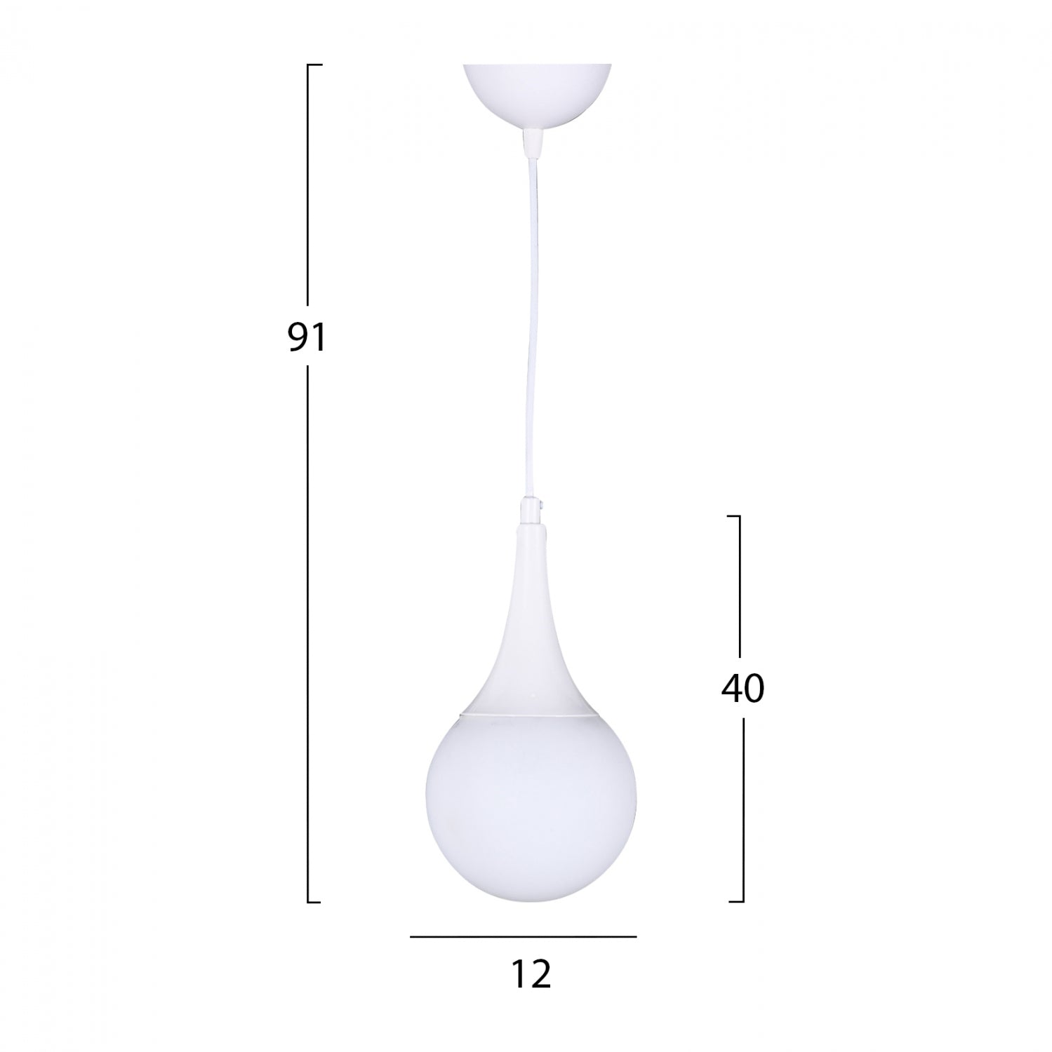 Таванна лампа 7517  бял цвят 12x91 см