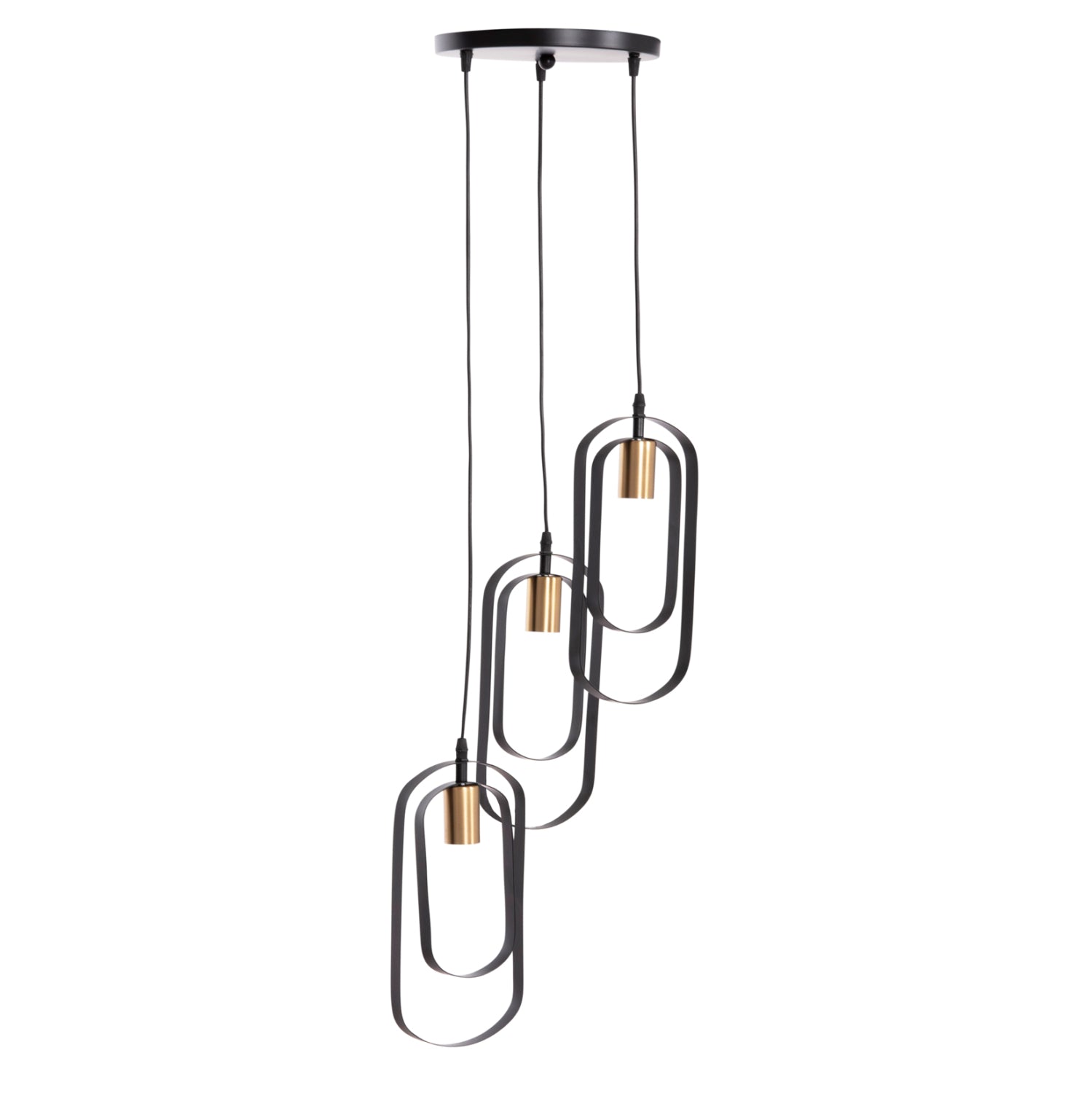 Таванна лампа  BIUT черен цвят Ф23x139см