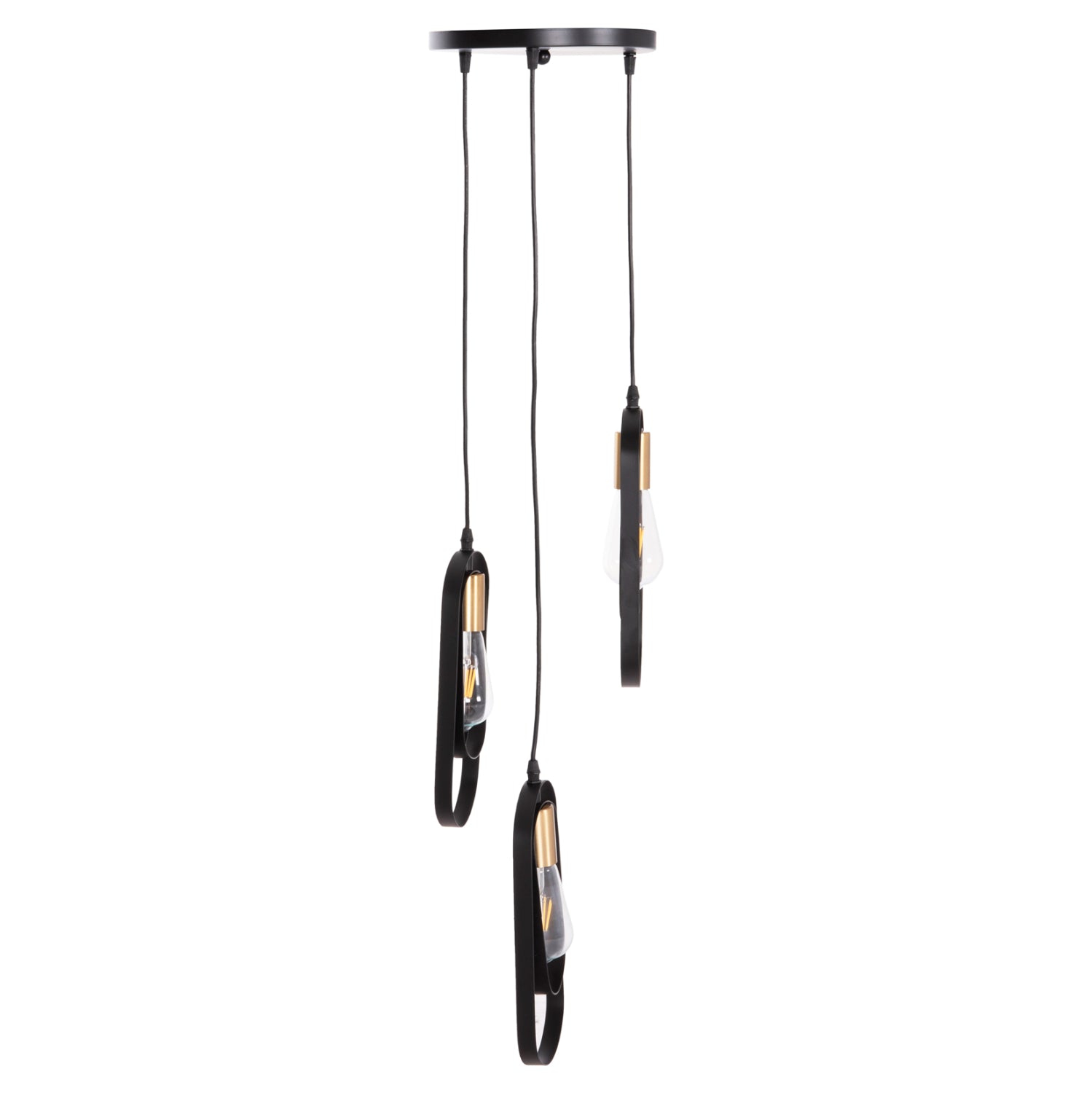 Таванна лампа  BIUT черен цвят Ф23x139см