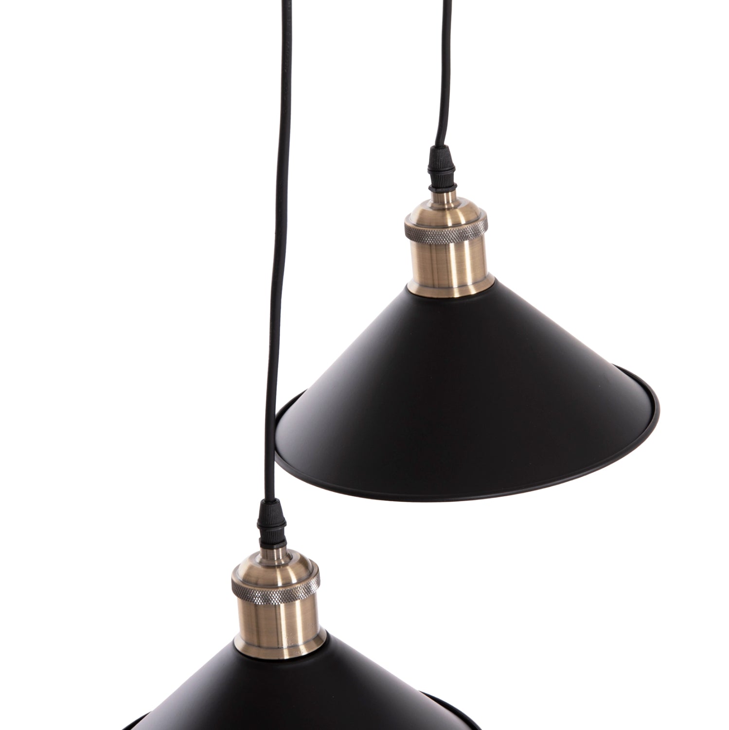 Таванна лампа BELL черен цвят  Ф21.5x135hcм