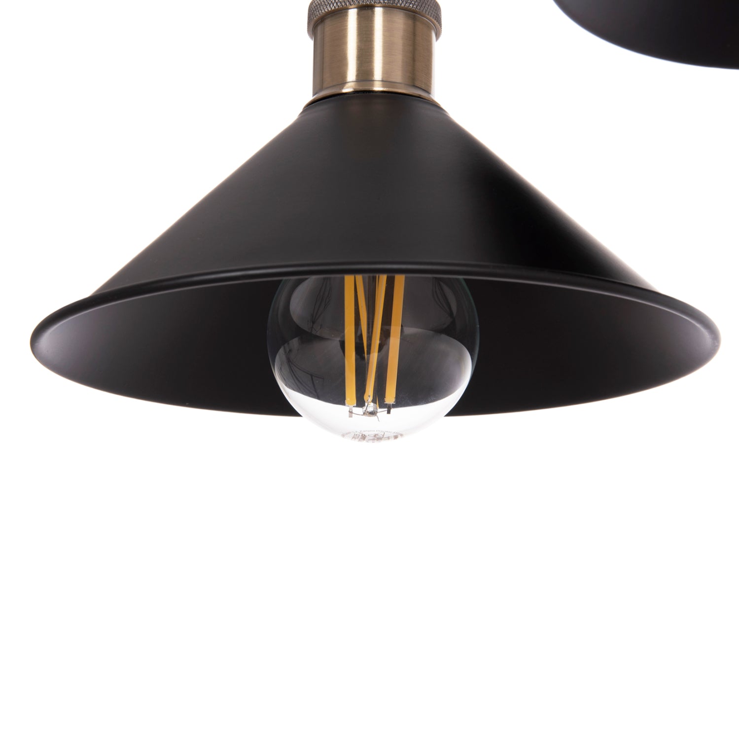 Таванна лампа BELL черен цвят  Ф21.5x135hcм