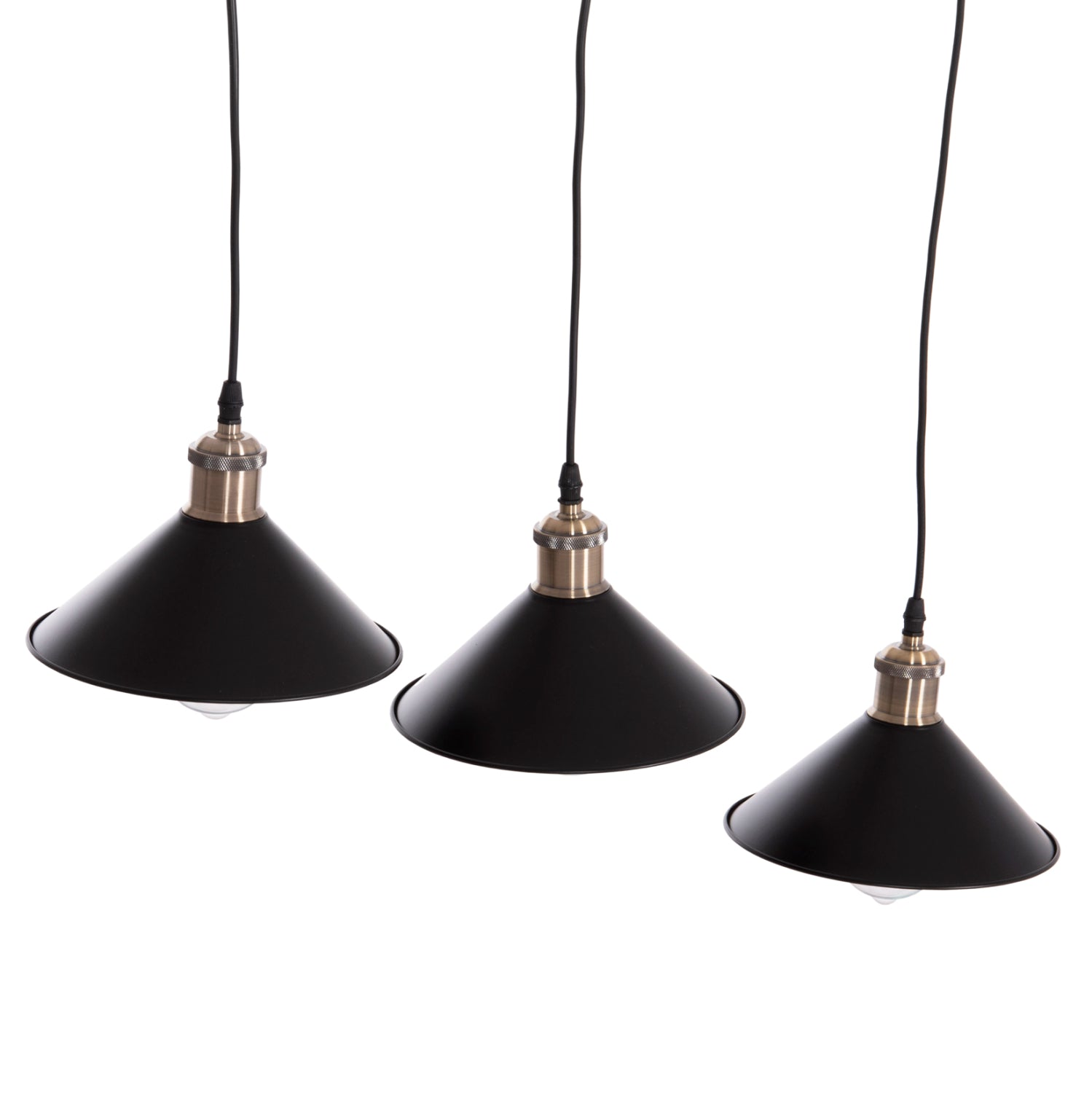 Таванна лампа BELL черен цвят  Ф21.5x128см