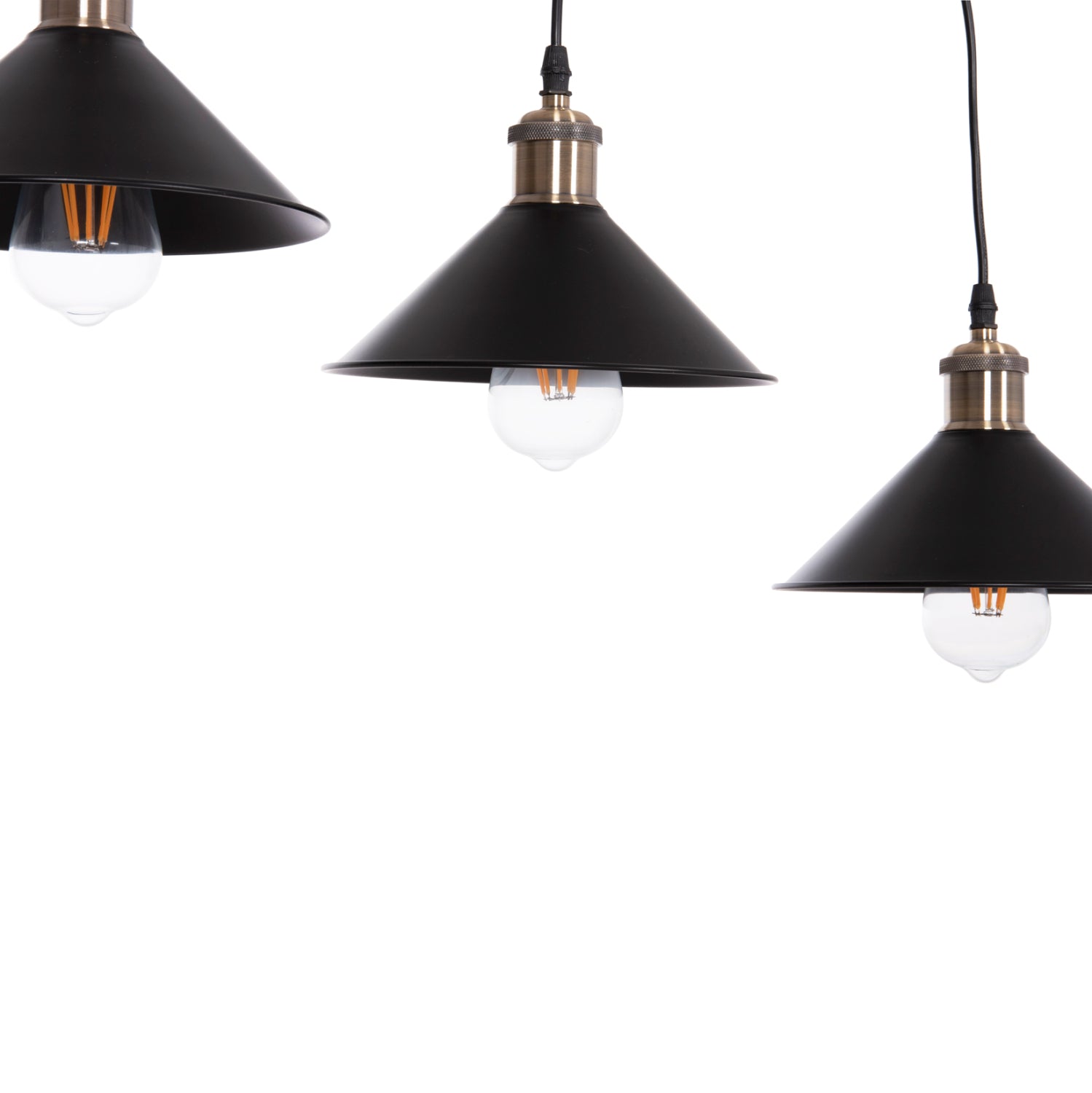 Таванна лампа BELL черен цвят  Ф21.5x128см