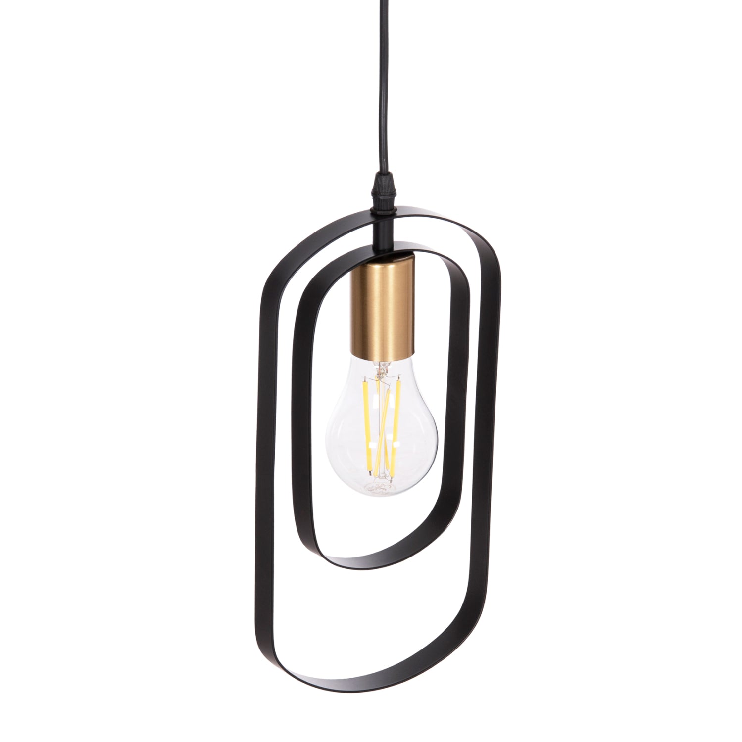 Таванна лампа   BIUT черен-златист цвят 15.5x4x130см