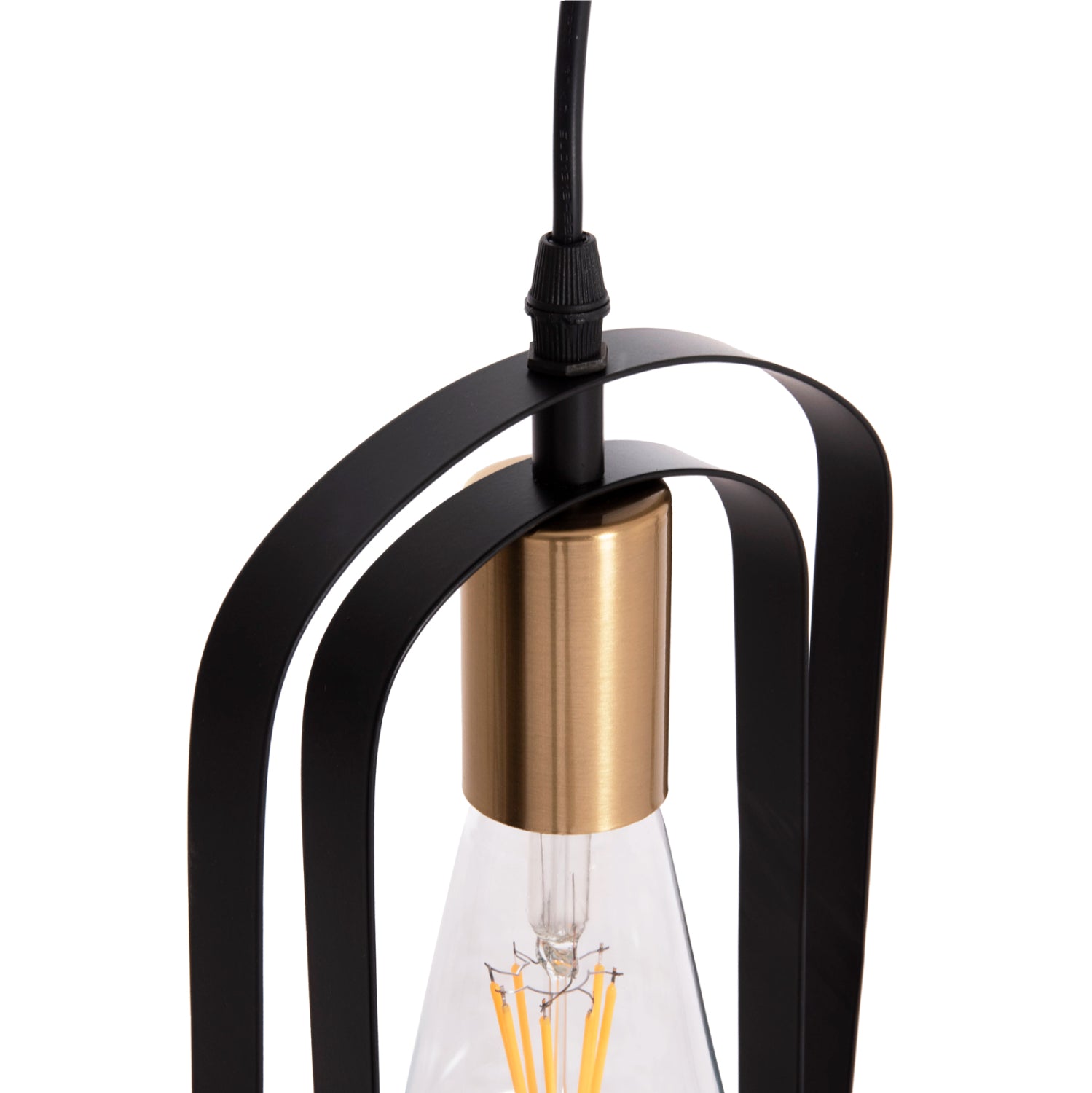 Таванна лампа  BIUT черен-златист цвят  80x6x138 см