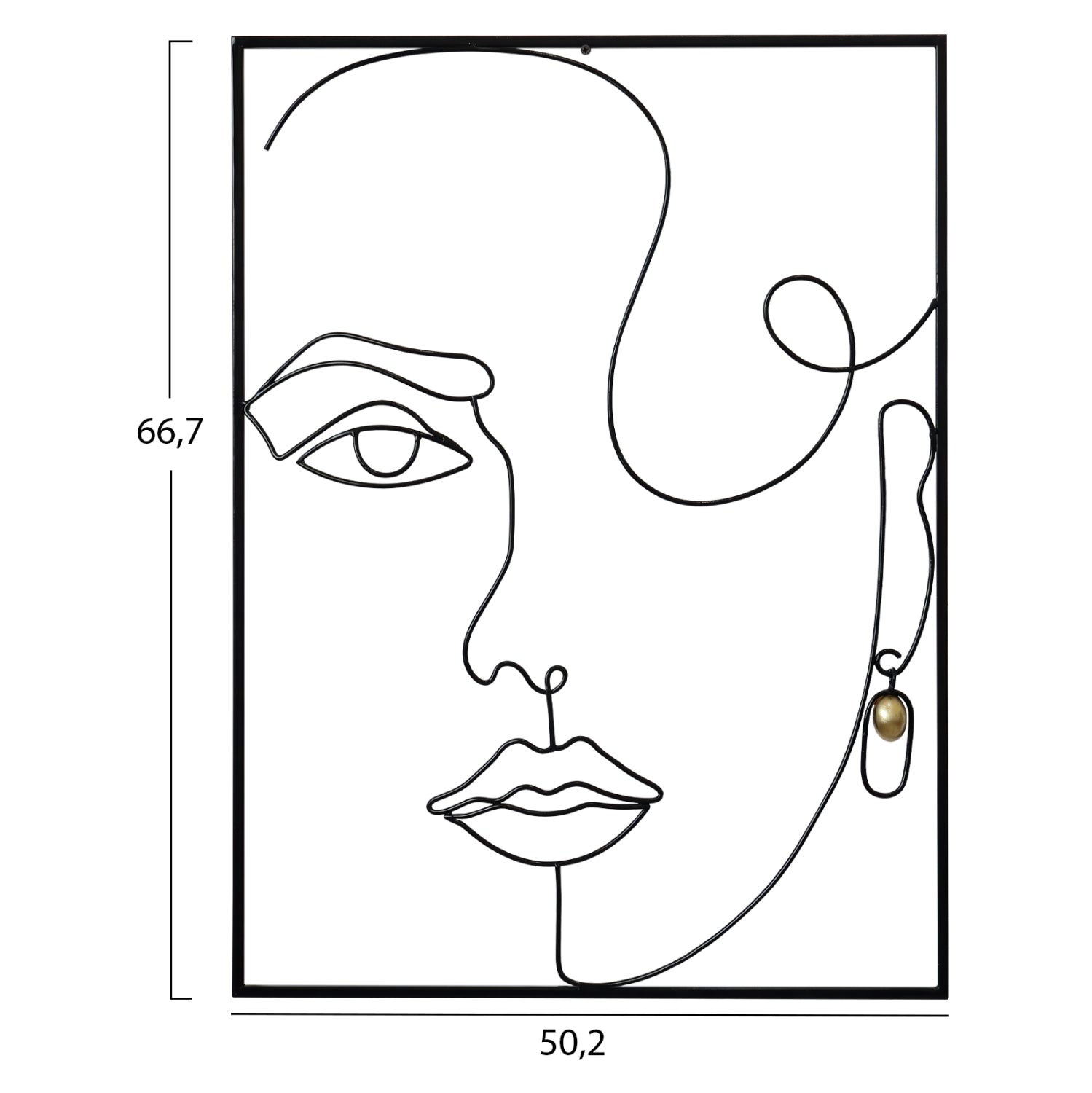 Декорация за стена женско лице 50.2x66.7x3.2