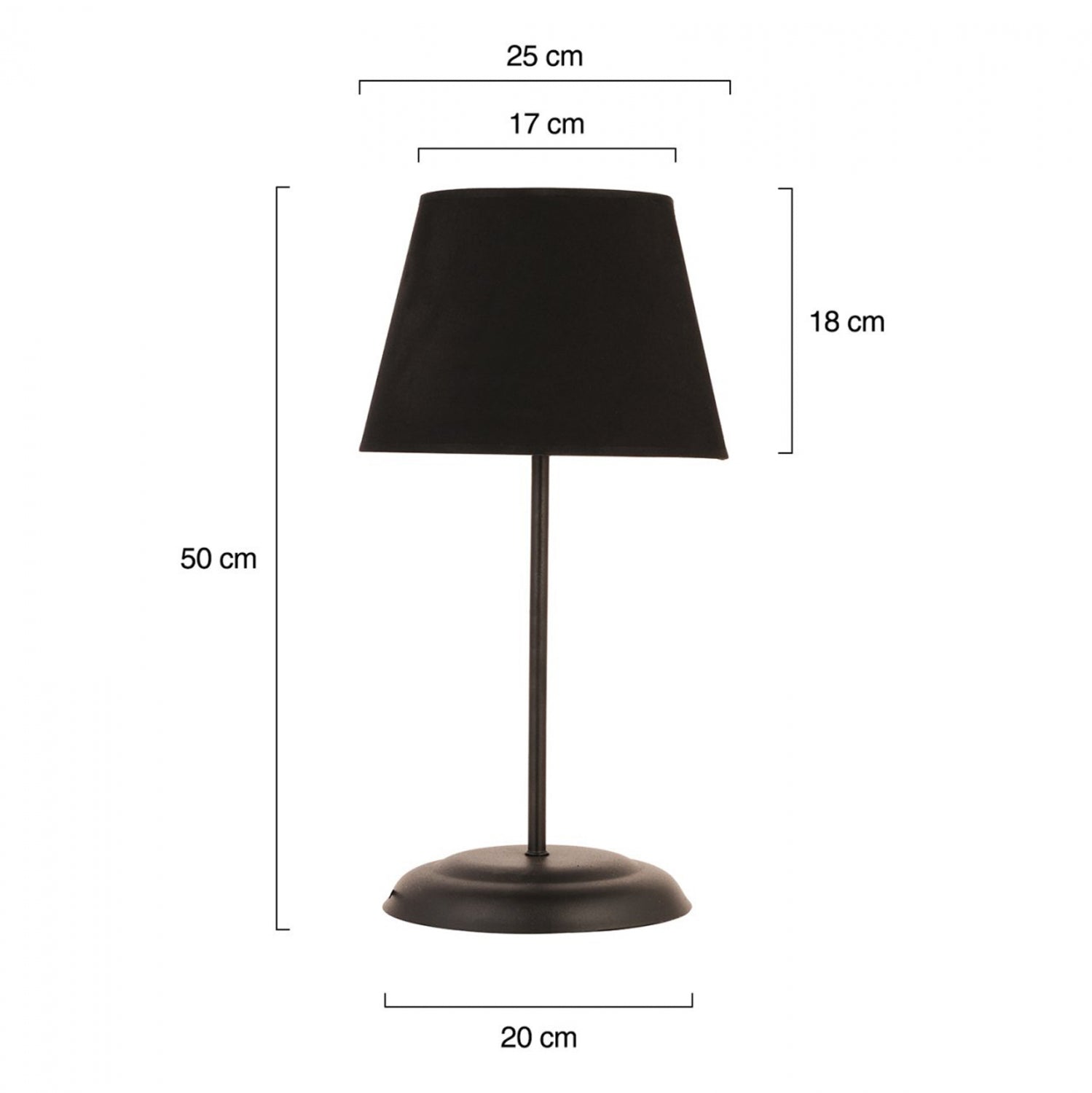 Настолна лампа 7569 черен цвят  25x50см