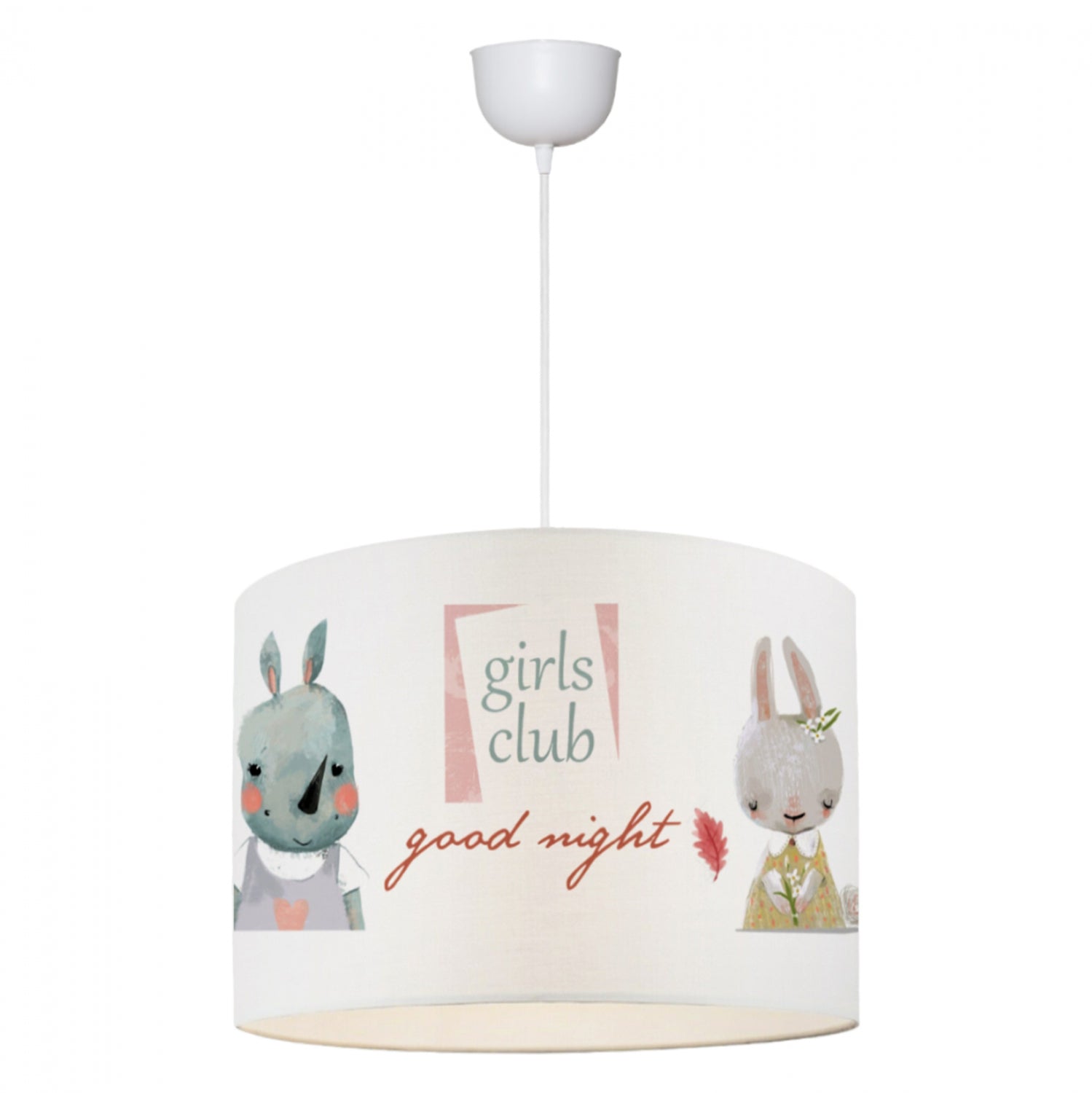 Детски полилей животни бял цвят φ28x70см