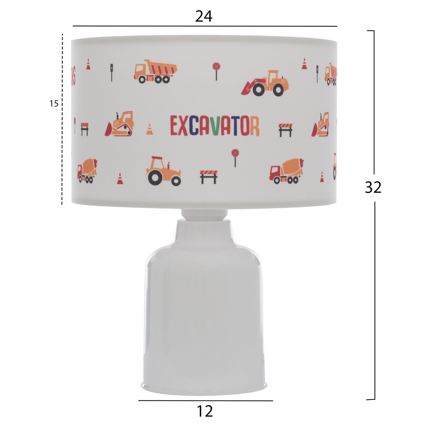 Детска лампа BALOO  бял цвят Φ24x32см