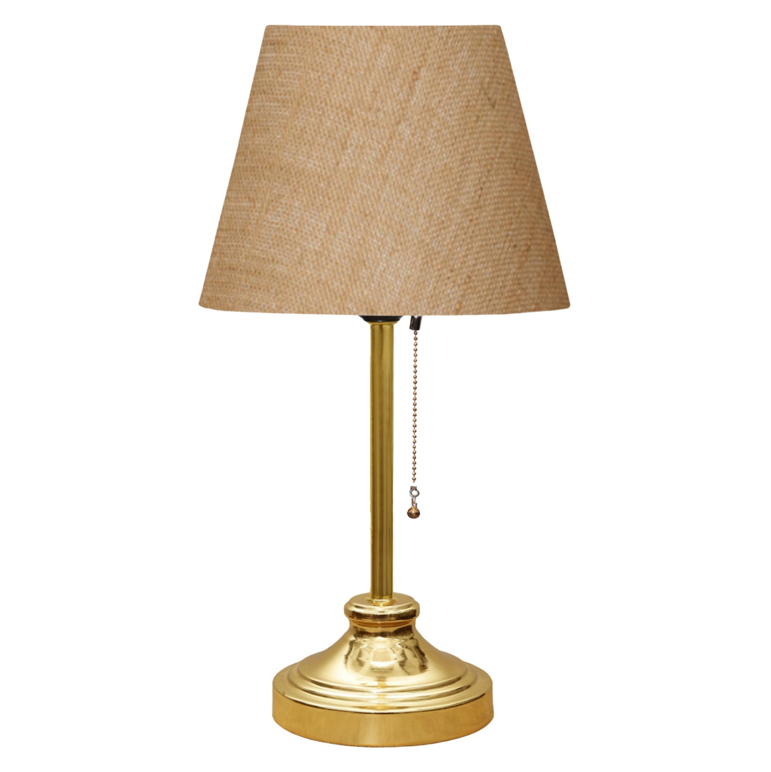 Златисто-бежова настолна лампа